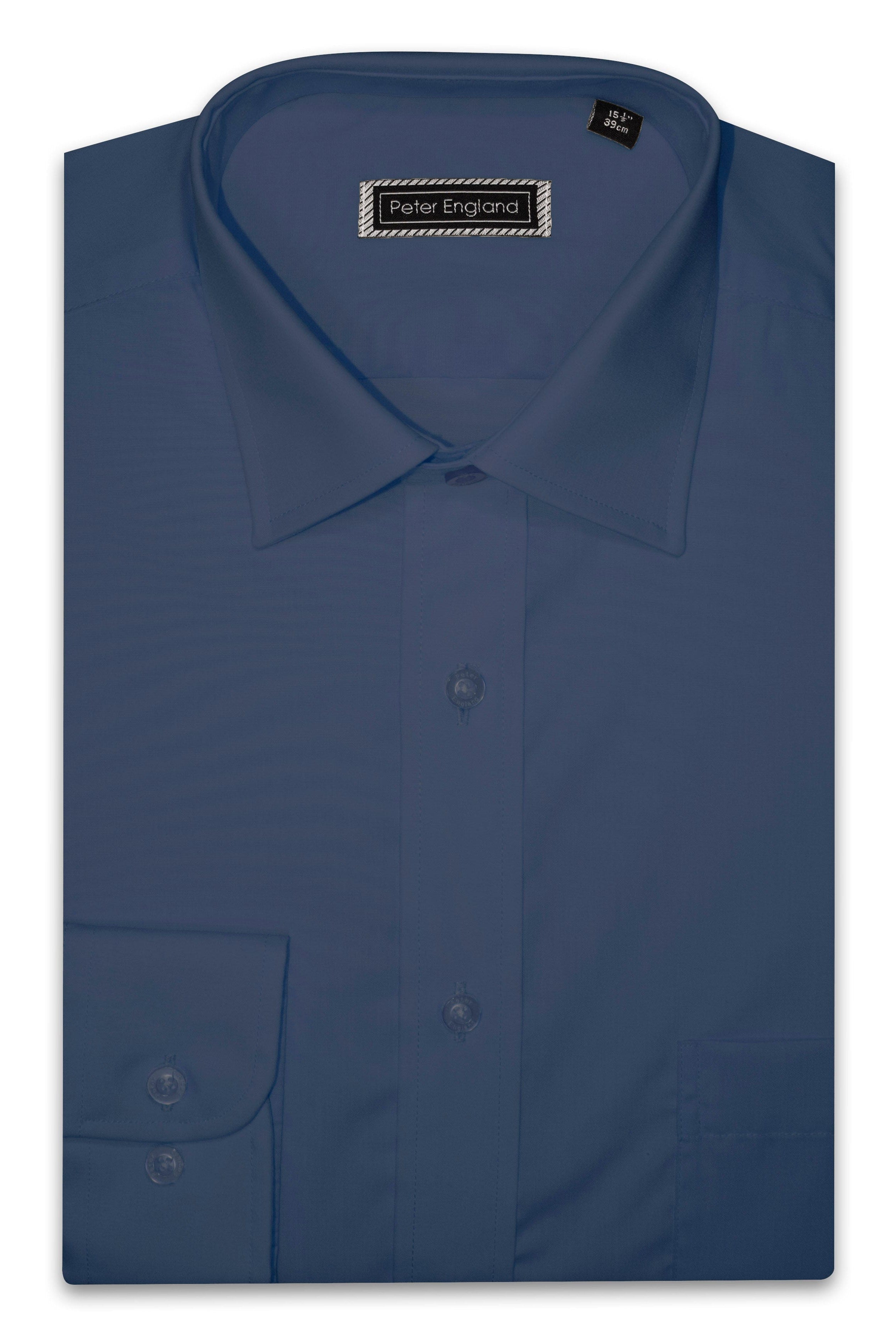 Peter England Non-Iron Plain Shirt - New Navy