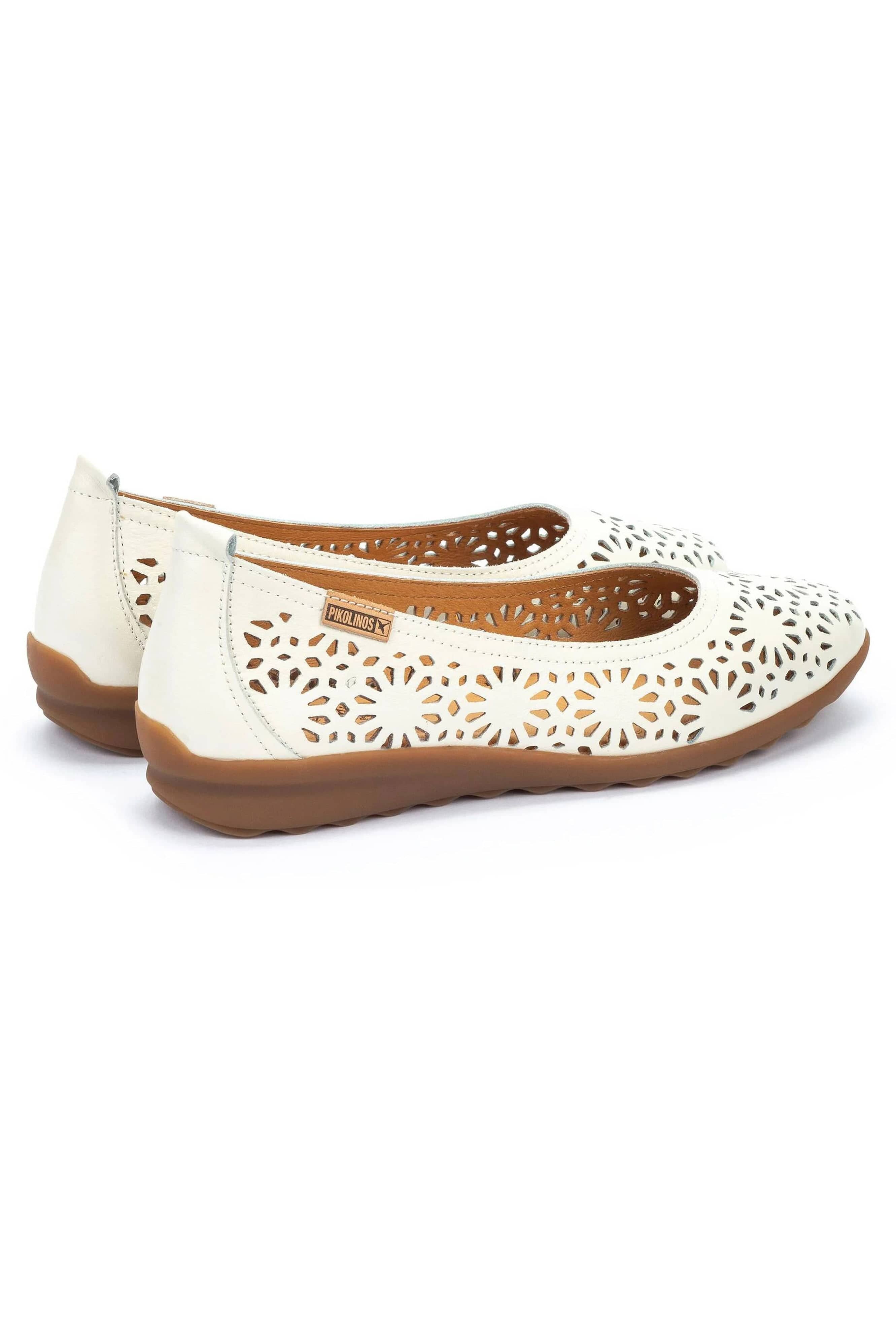 Pikolinos Alcoi Leather Ballet Pumps - Nata