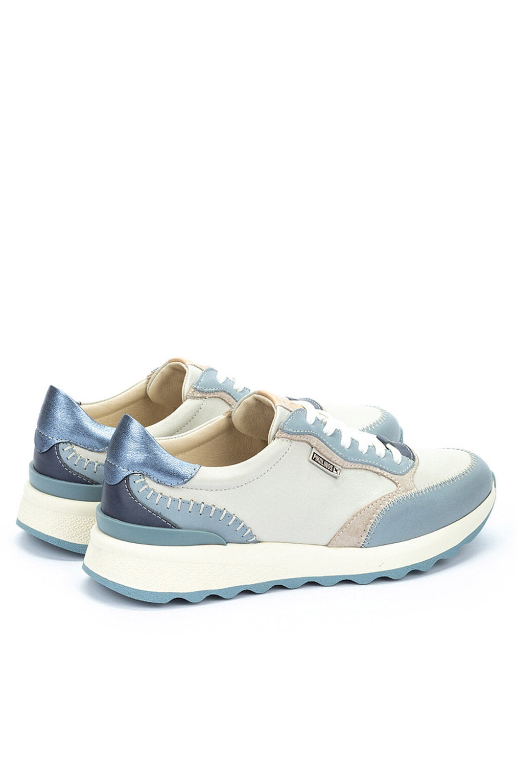 Pikolinos Arrecife Leather Contrast Trainers - Denim