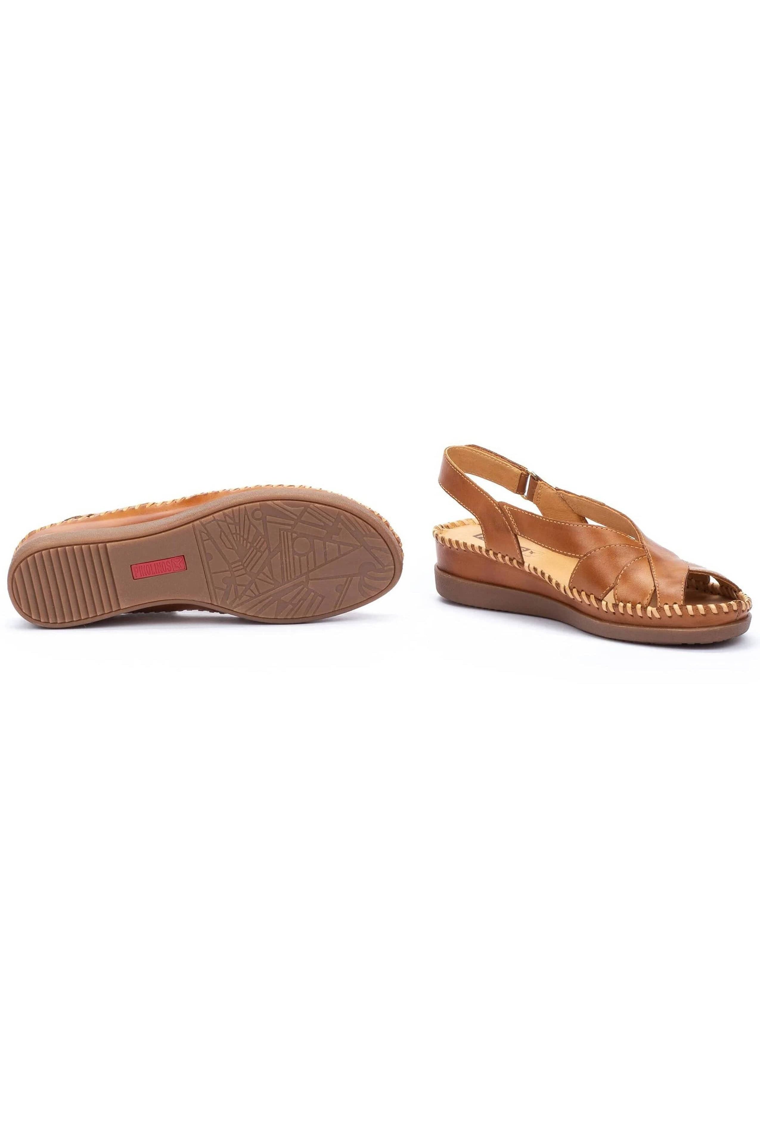 Pikolinos Cadaques Leather Sandals - Brandy