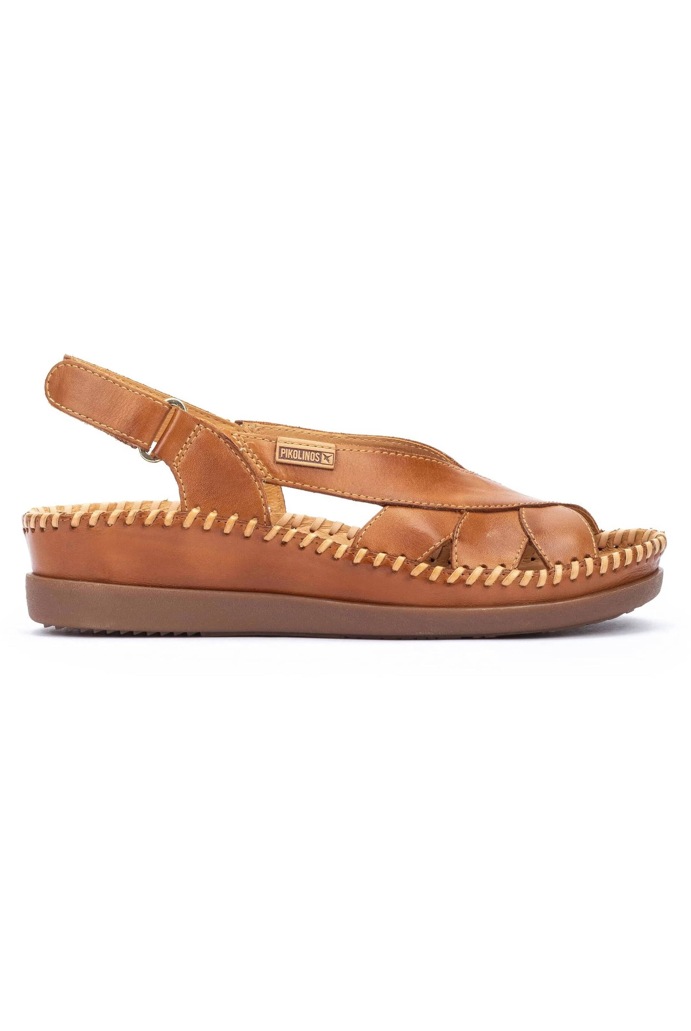 Pikolinos Cadaques Leather Sandals - Brandy
