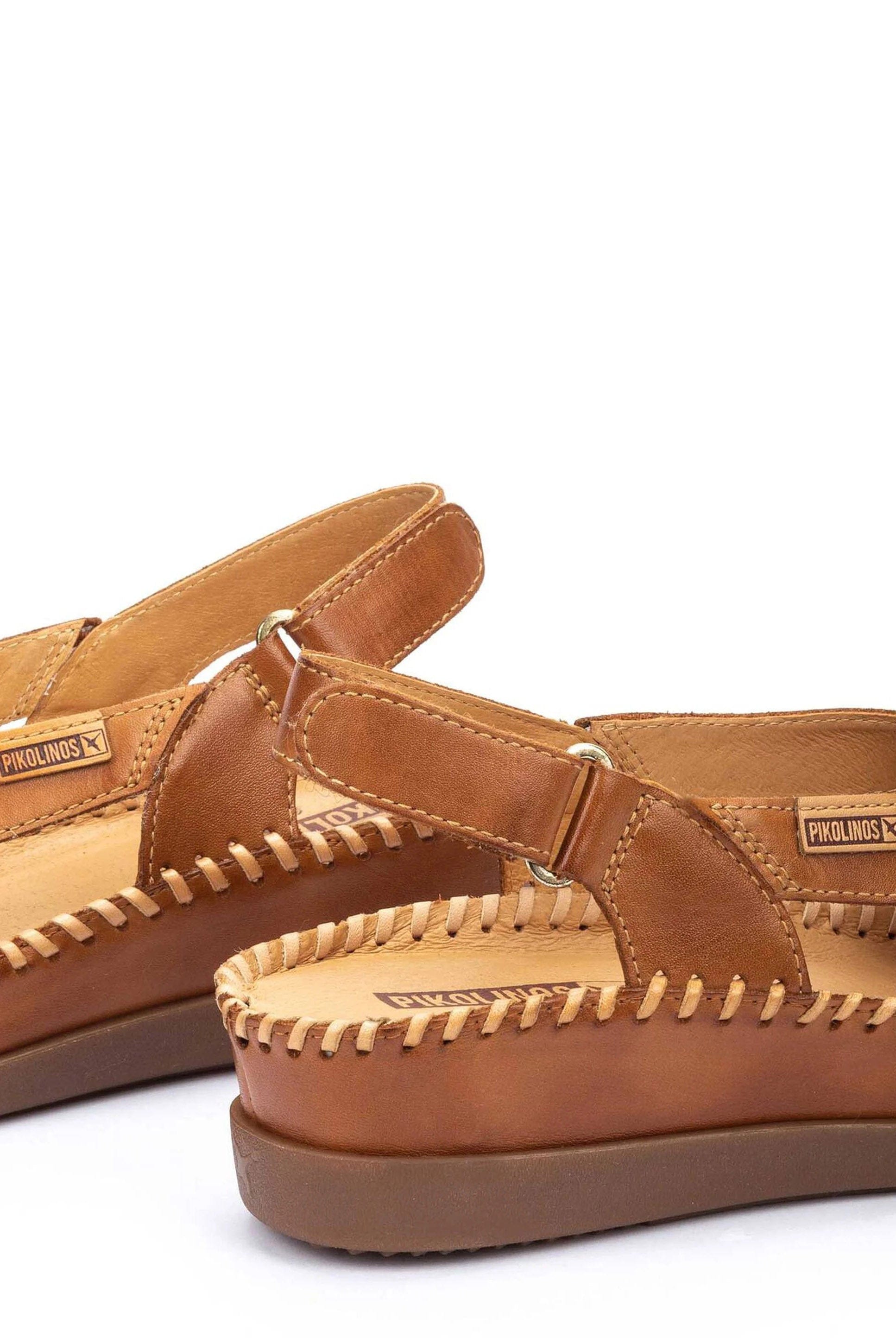 Pikolinos Cadaques Leather Sandals - Brandy