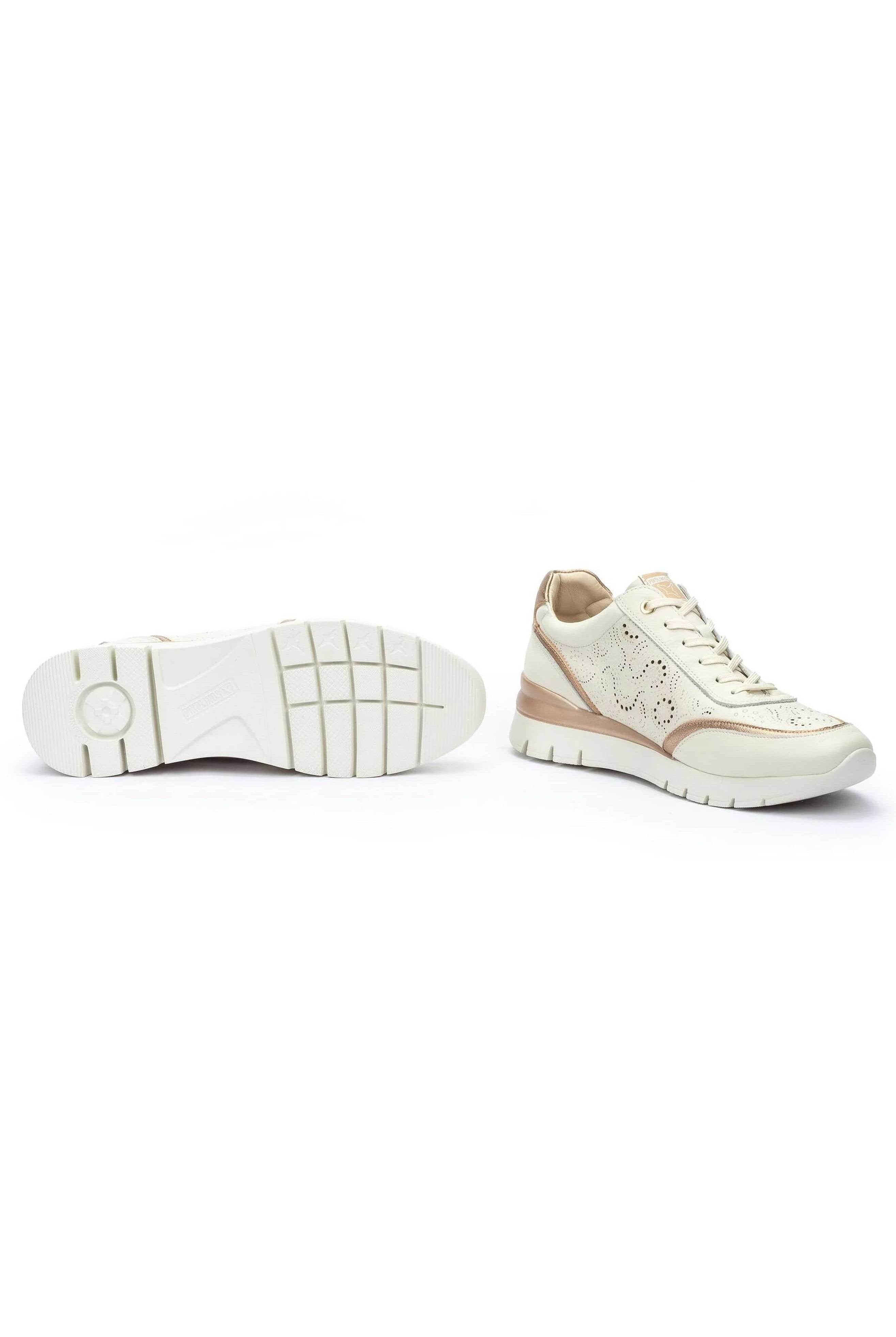 Pikolinos Cantabria Leather Side-Zip Trainers - Nata