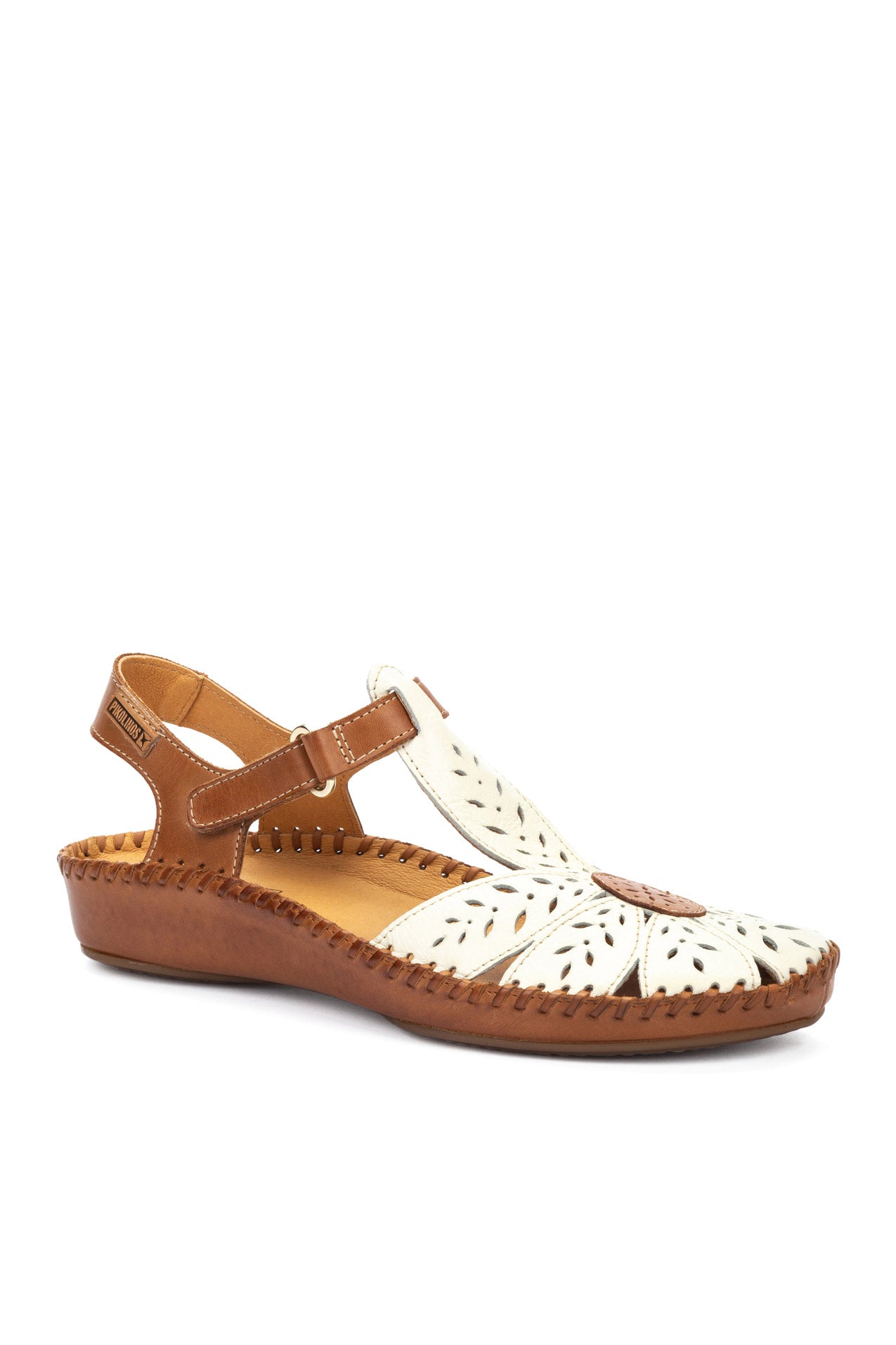 Pikolinos P Vallarta Leather Detail Sandals - Nata