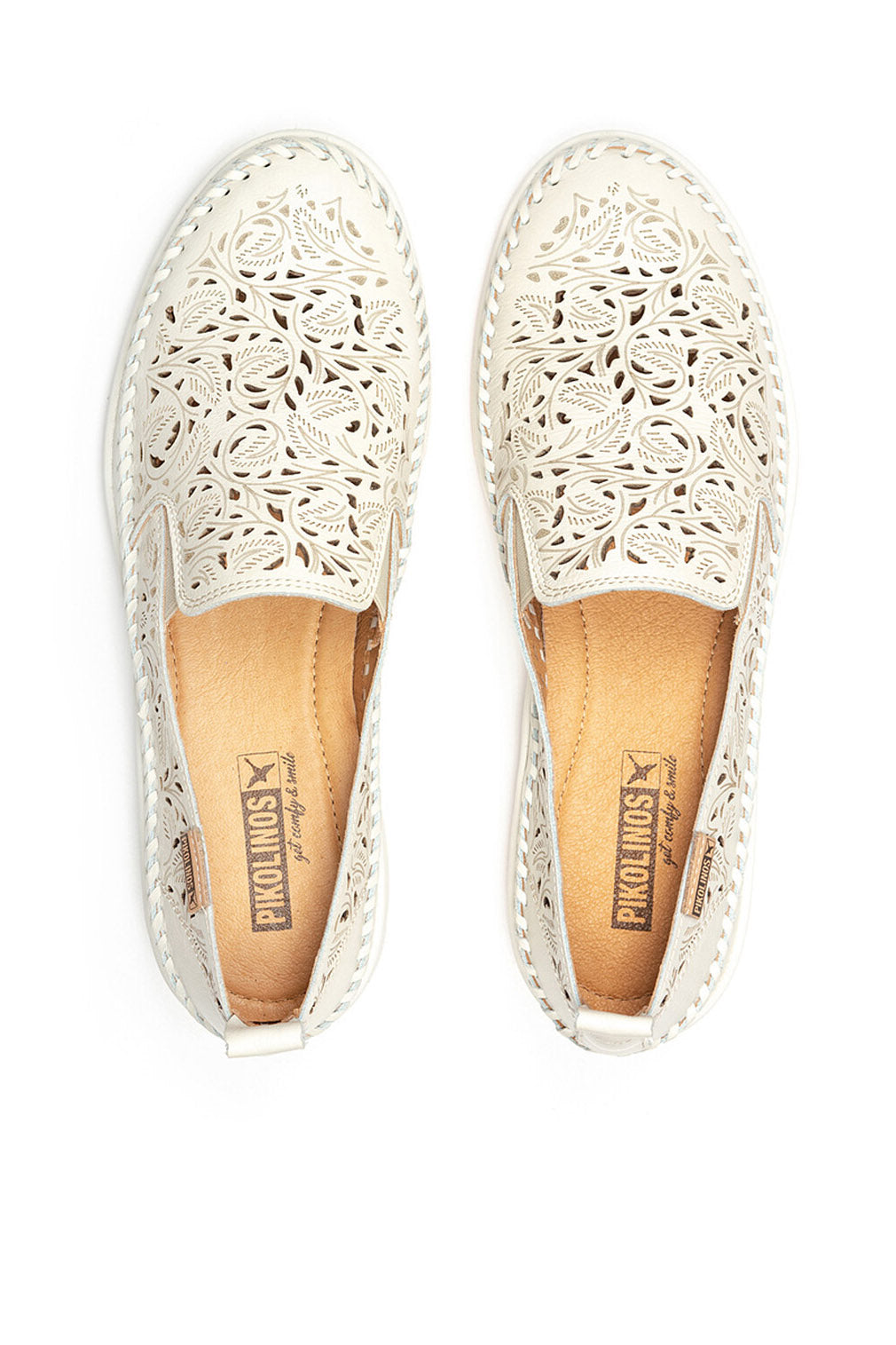 Pikolinos Tenerife Leather Detail Loafers - Nata