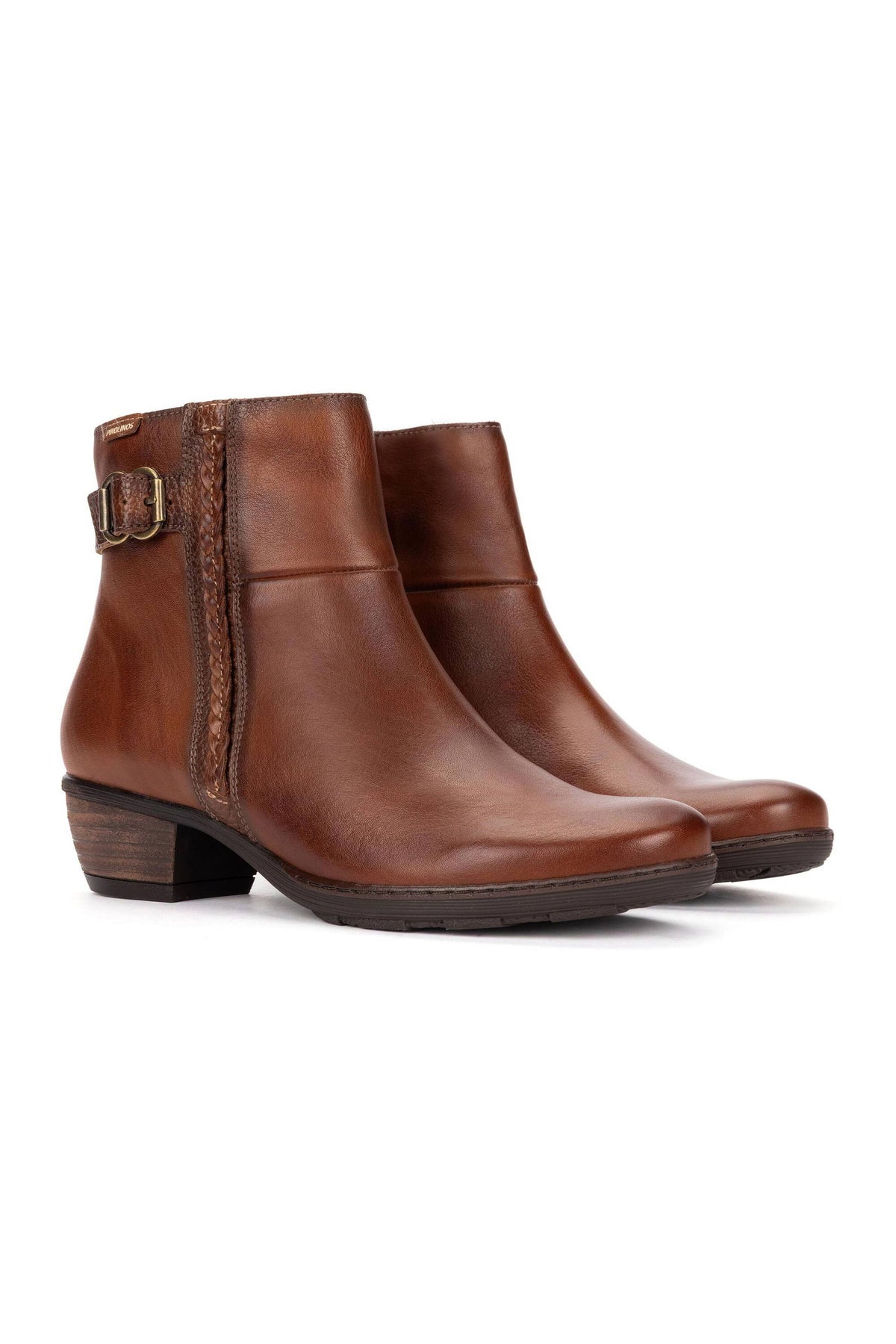 Pikolinos Utiel Leather Heeled Ankle Boots - Cuero