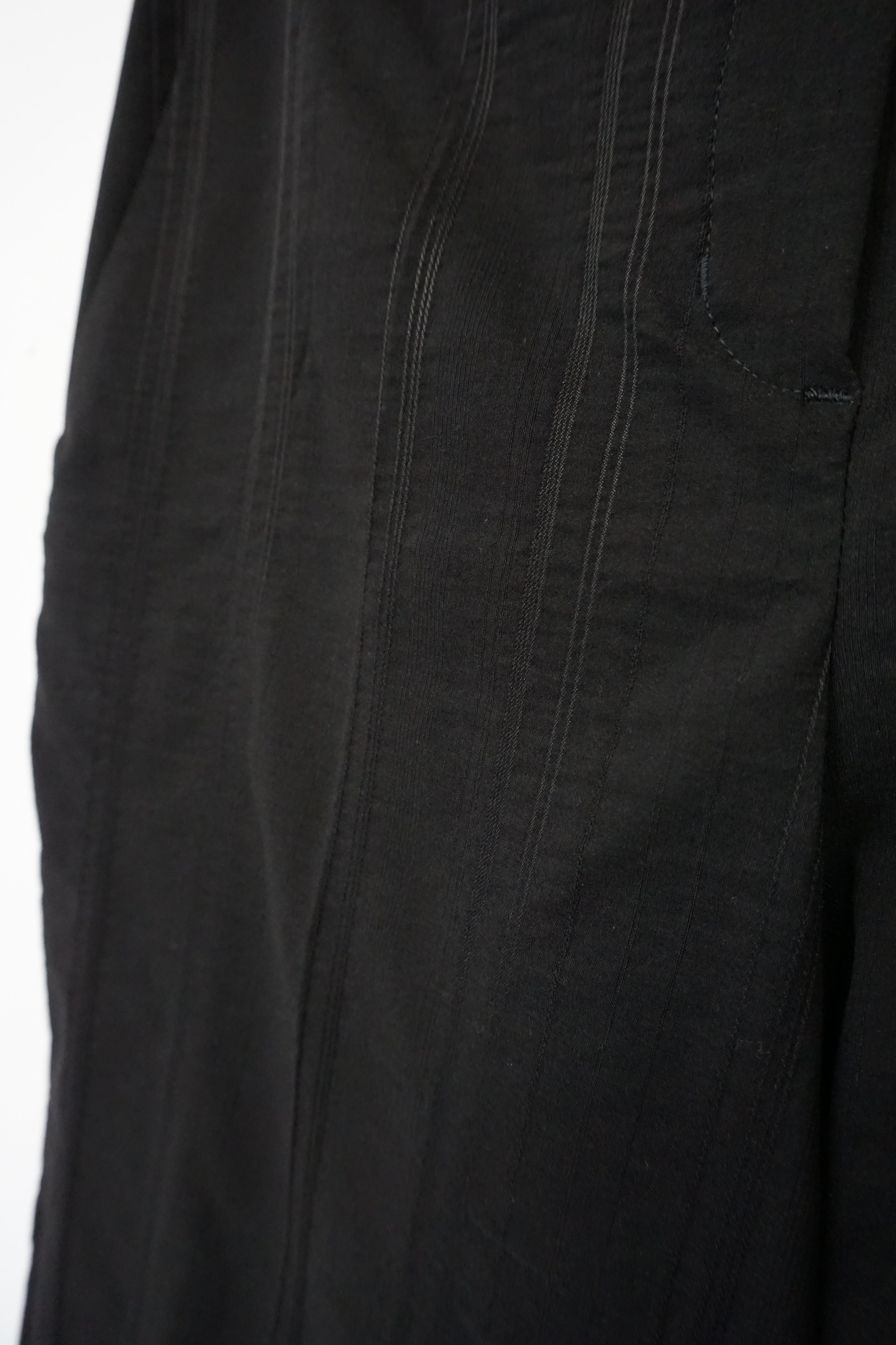 Robell Anna 09 Seersucker Cotton Blend Ankle Grazer Trousers - Black