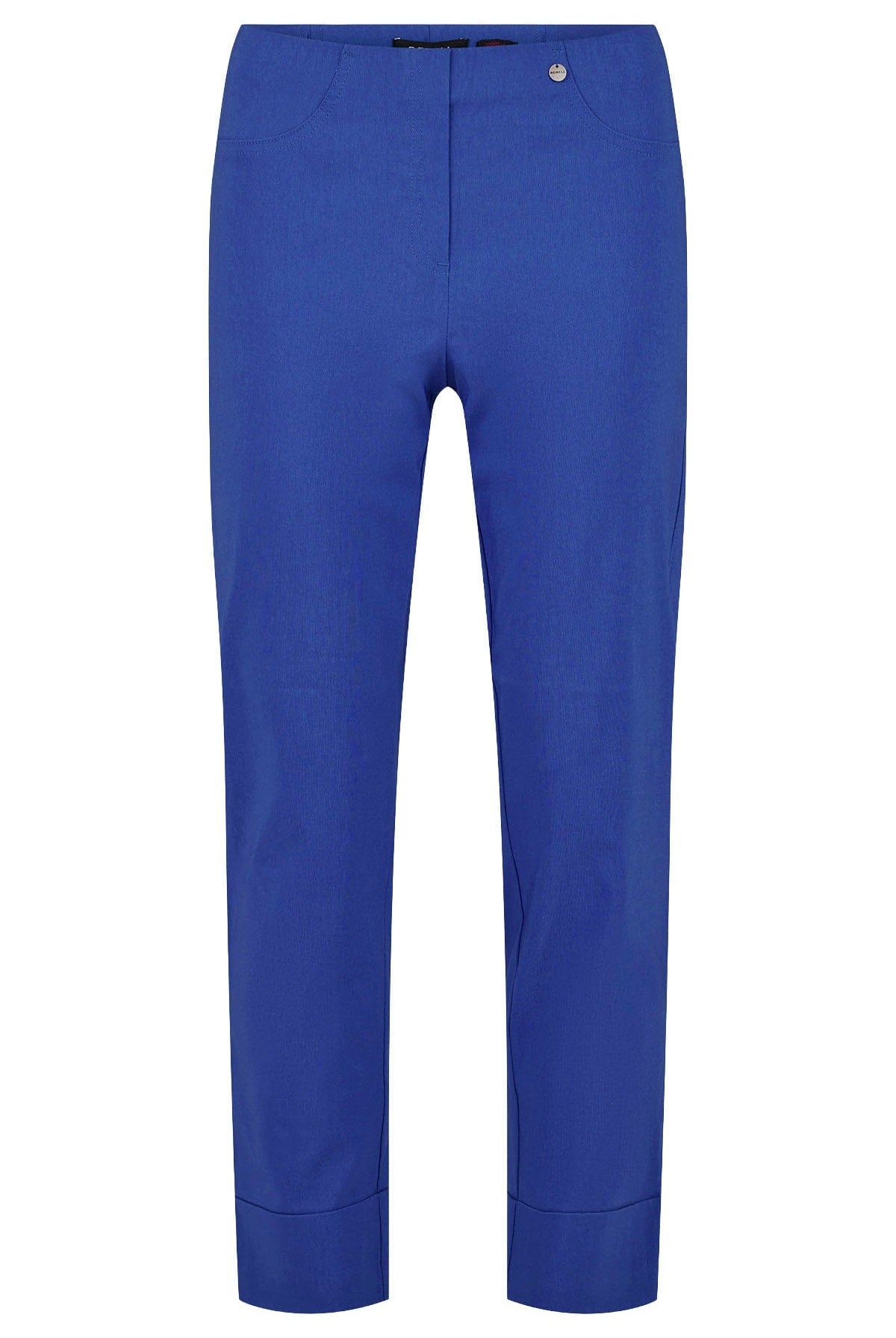 Robell Bella 09 Straight Ankle Grazer Trousers - Ultra Marine