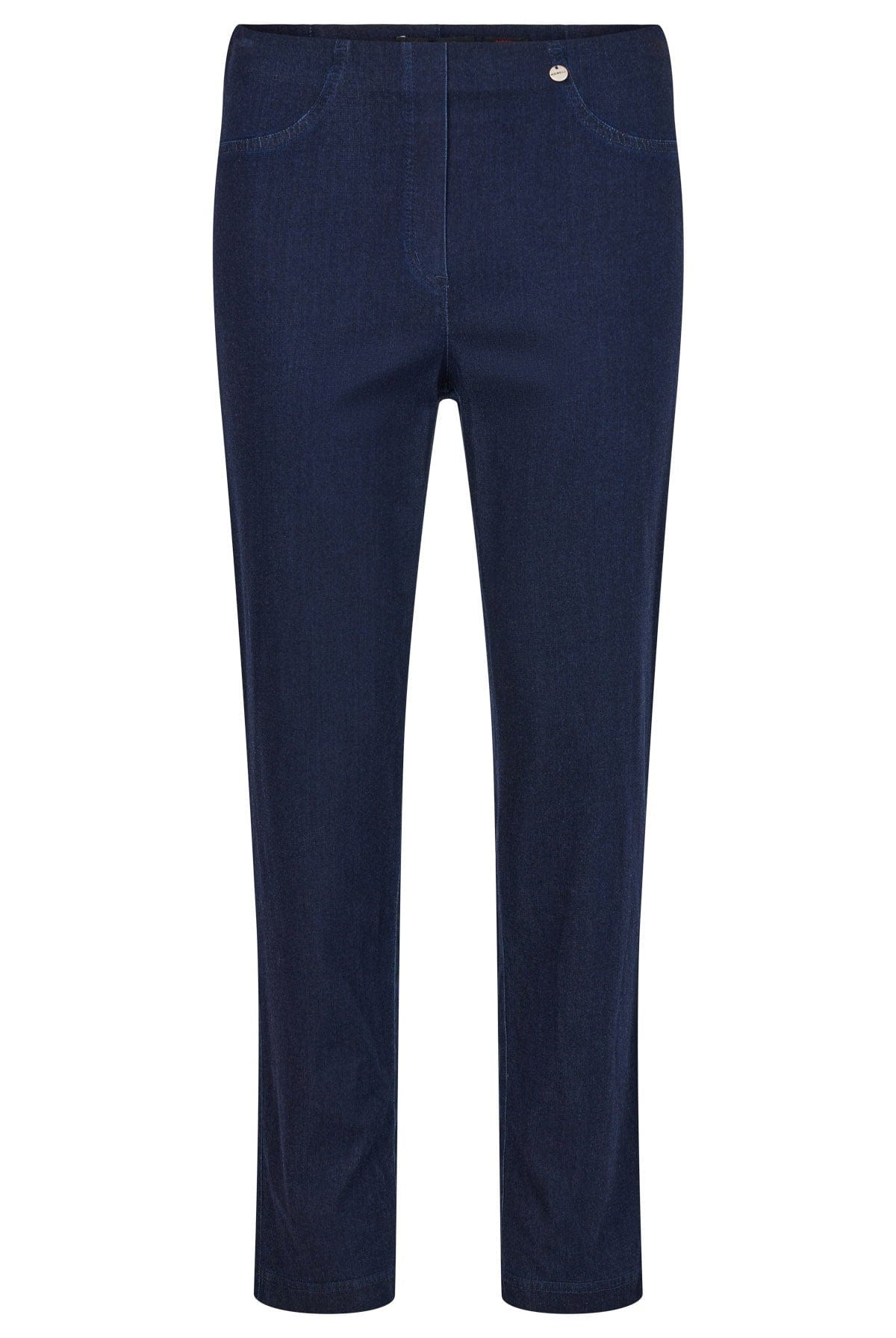 Robell Bella 09 Stretch Denim Ankle Grazer Trousers - Deep Cobalt Blue