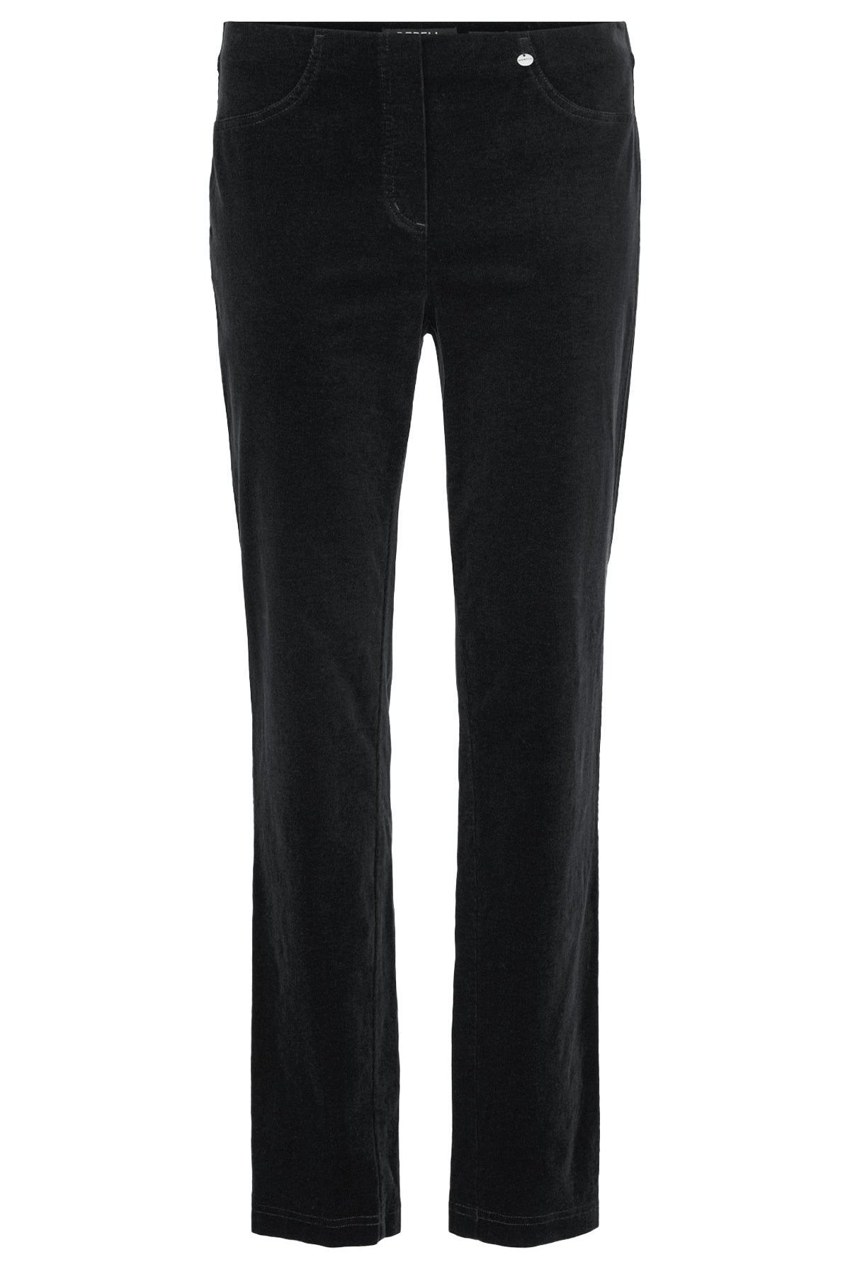 Robell Bella 29" Fine Needlecord Trousers - Black
