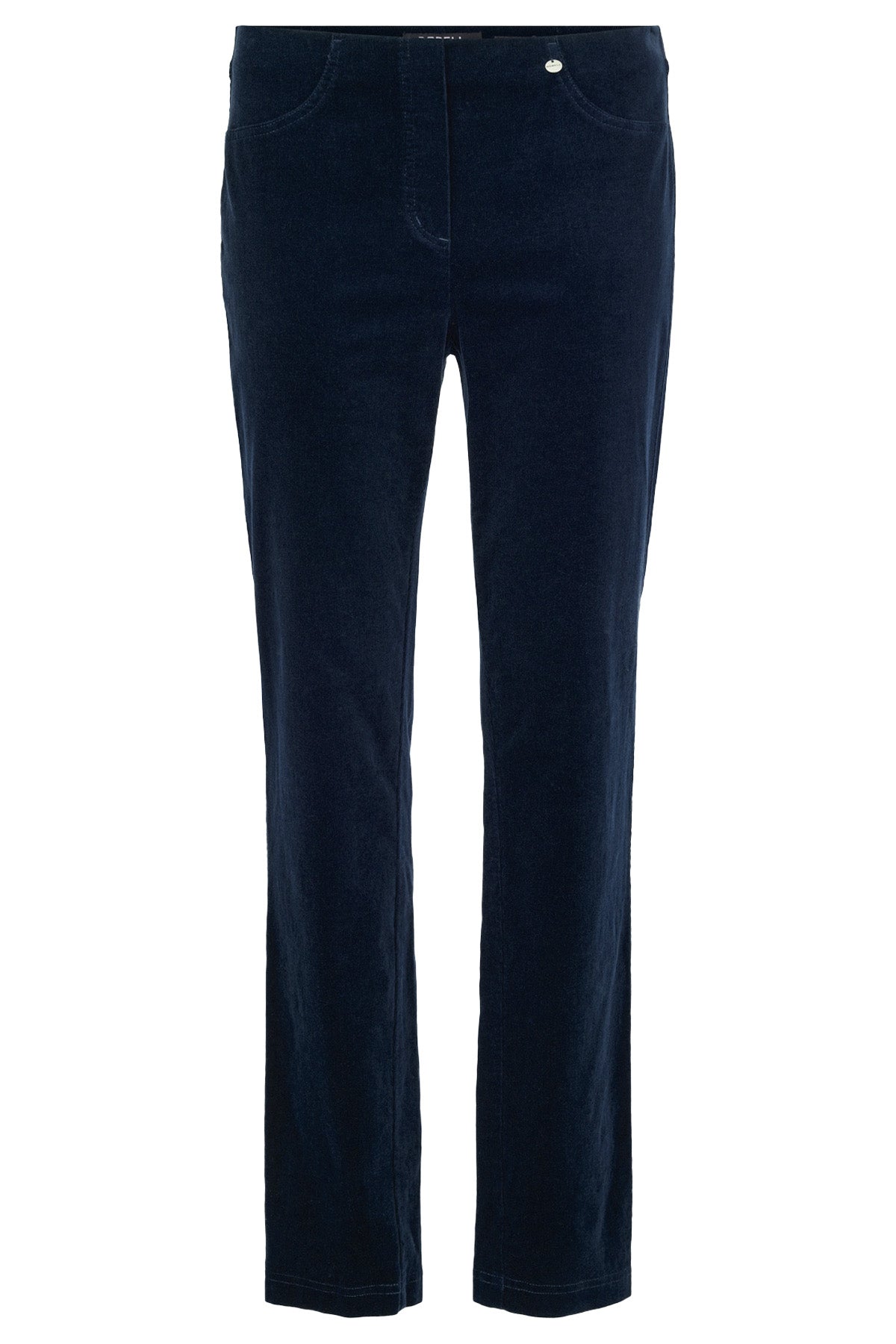 Robell Bella 29" Leg Fine Needlecord Trousers - Navy