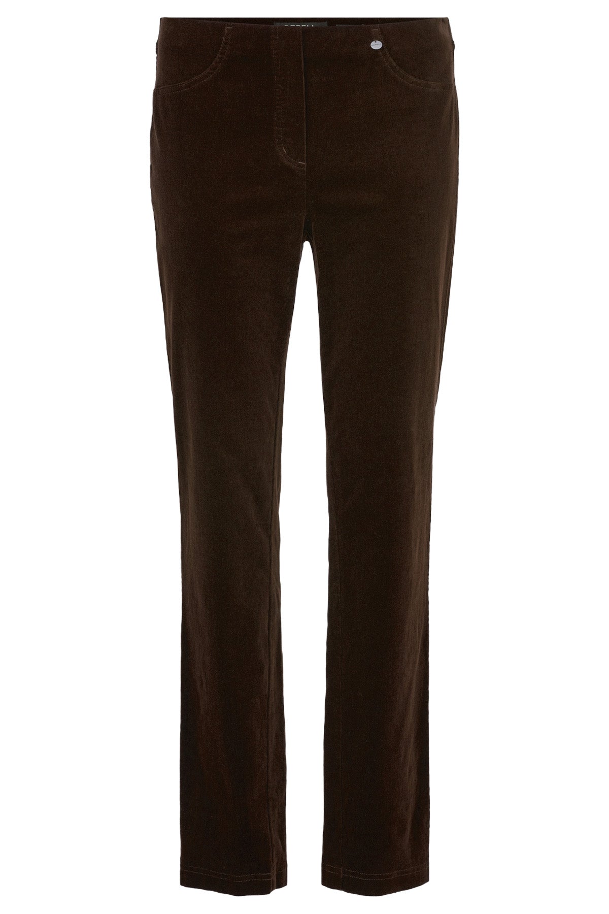Robell Bella 29" Leg Fine Needlecord Trousers - Toffee