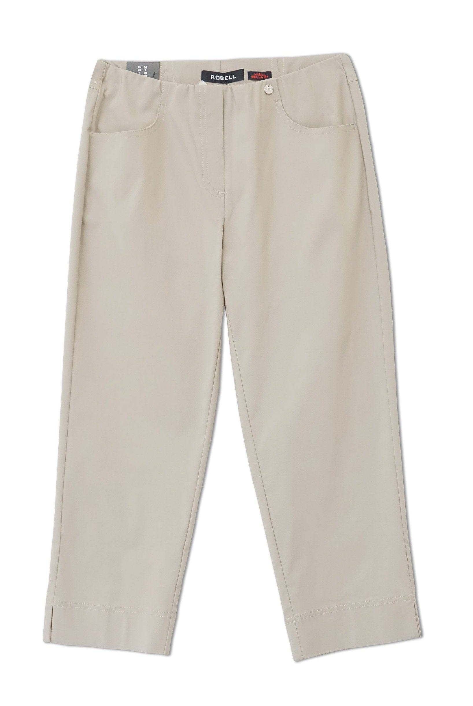 Robell Bella P 07 Cropped Trousers - Sand