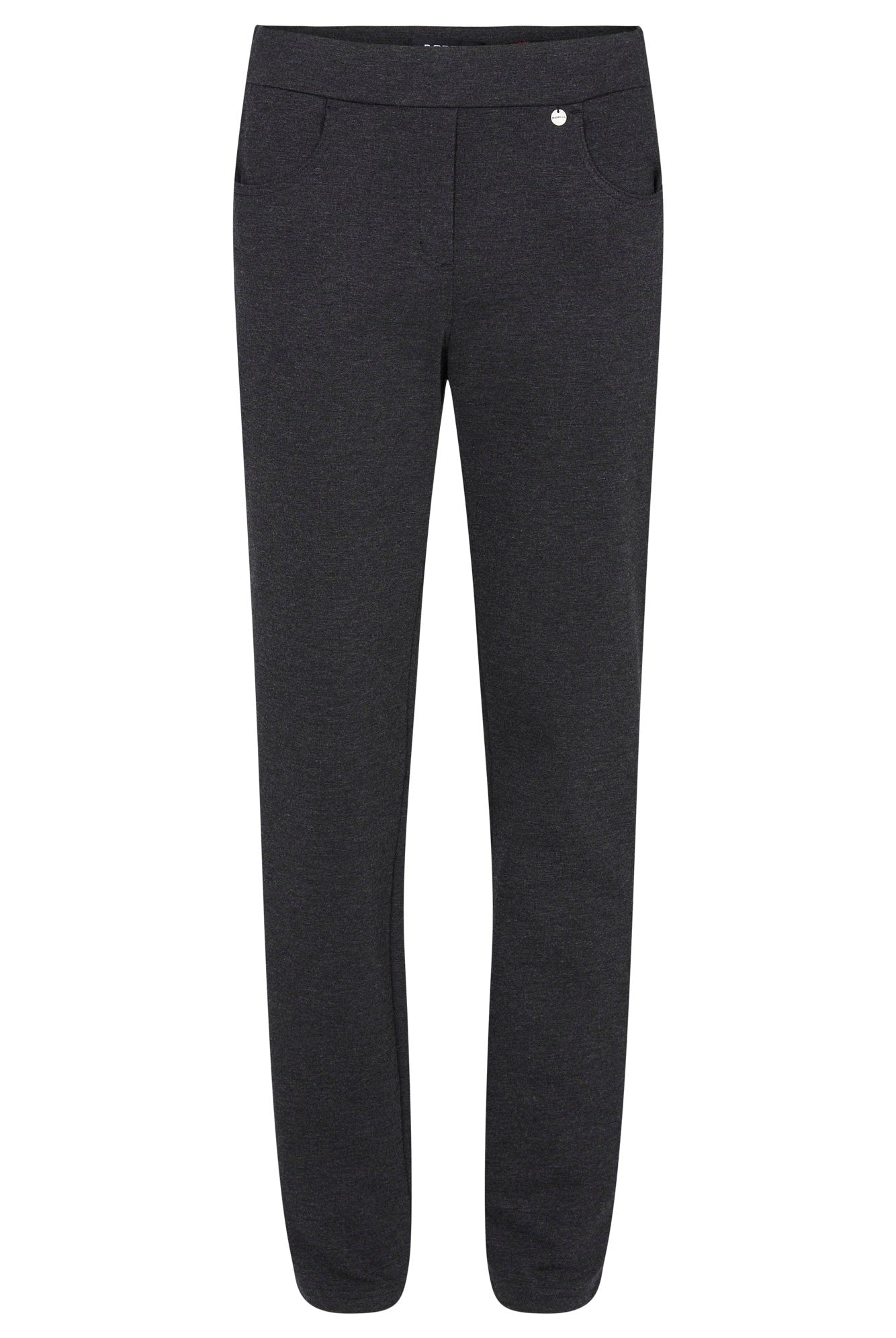 Robell Bella P 29" Leg Winter Jersey Trousers - Dark Grey