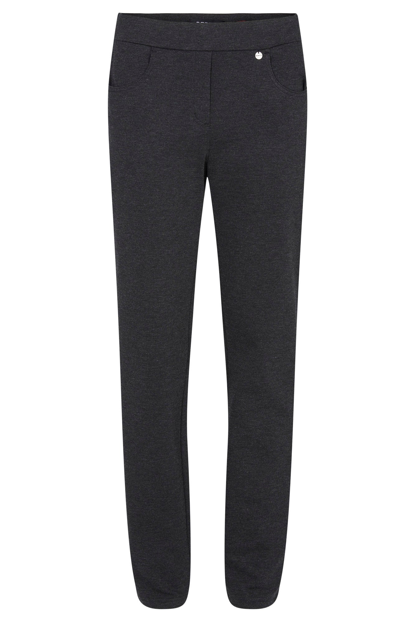 Robell Bella P 29" Leg Winter Jersey Trousers - Dark Grey