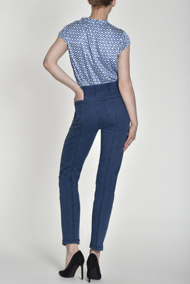 Robell Bella Power Stretch Jeans - Deep Cobalt Blue