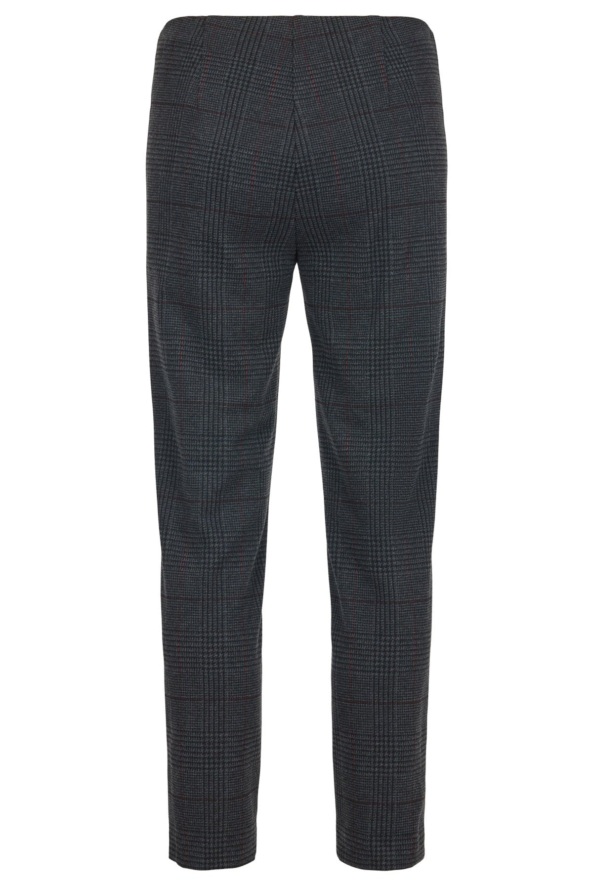 Robell Rose 09 27" Leg Check Trousers - Dark Grey
