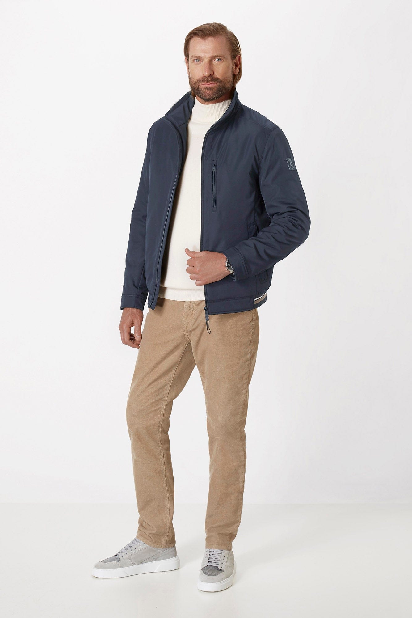 S4 Jackets Duncan Water Repellent Harrington Jacket - Navy