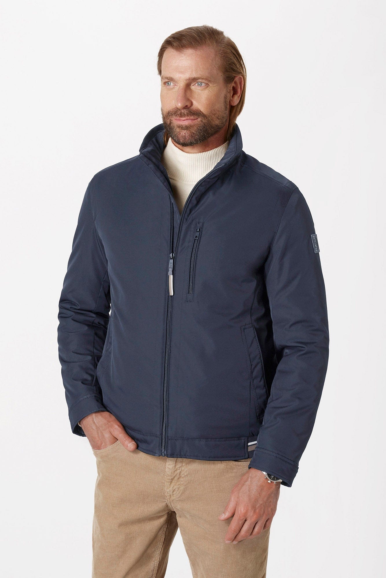 S4 Jackets Duncan Water Repellent Harrington Jacket - Navy