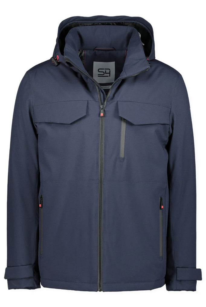 S4 Jackets Sylt Waterproof Quilted Coat - Navy