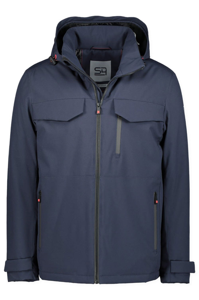S4 Jackets Sylt Waterproof Quilted Coat - Navy