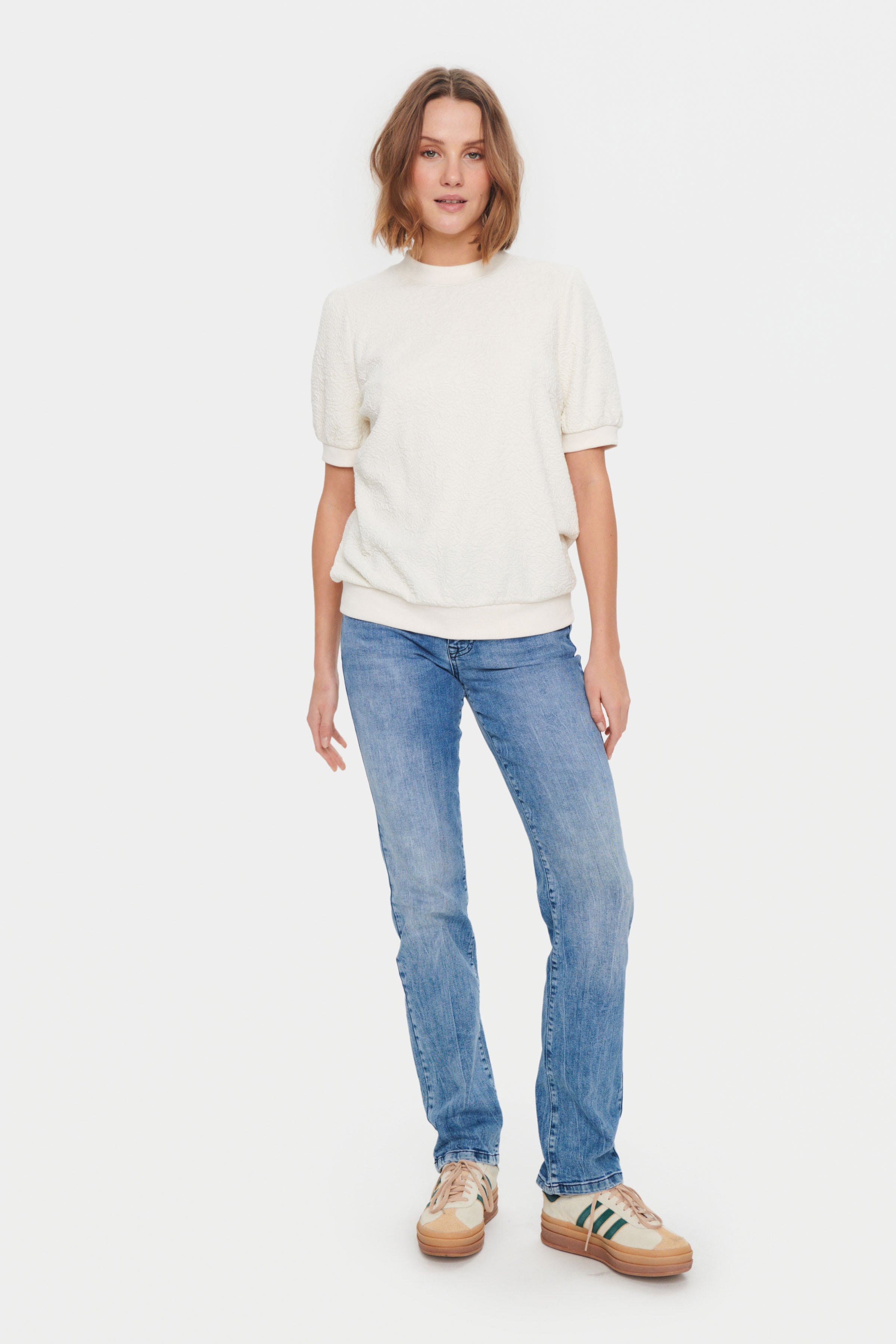 Saint Tropez Andy Short Sleeve Sweatshirt - Ice