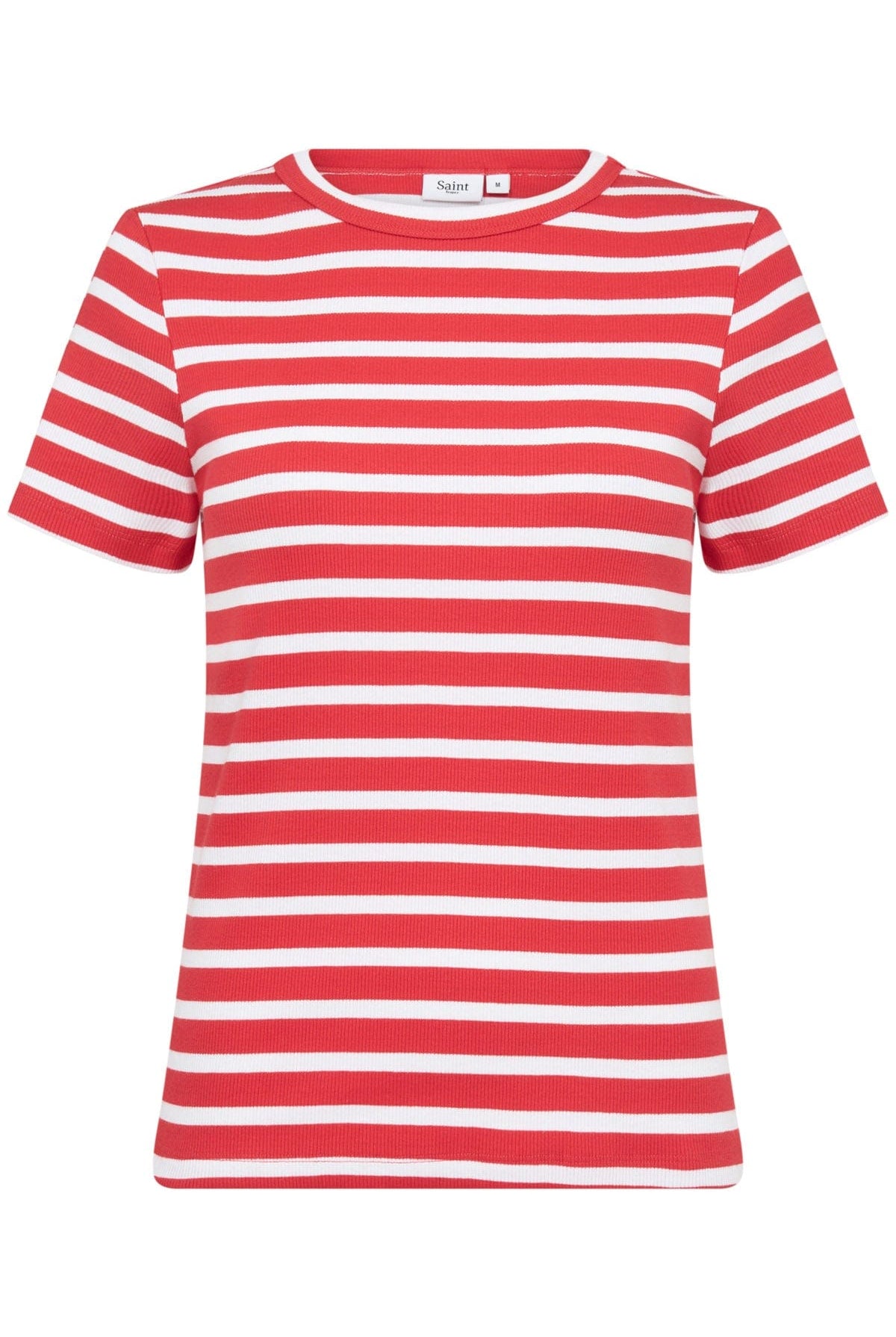 Saint Tropez Aster Stripe T-Shirt - Flame White Stripe