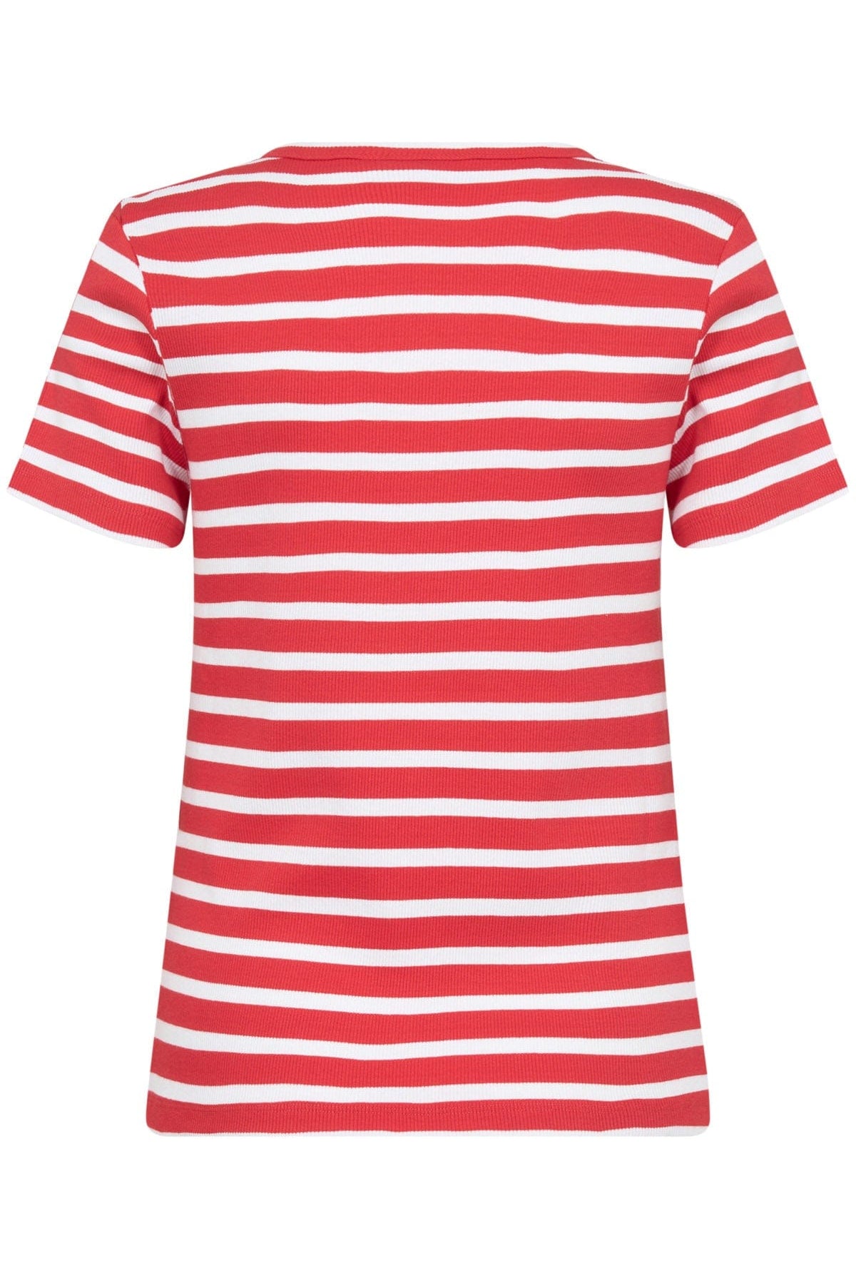 Saint Tropez Aster Stripe T-Shirt - Flame White Stripe