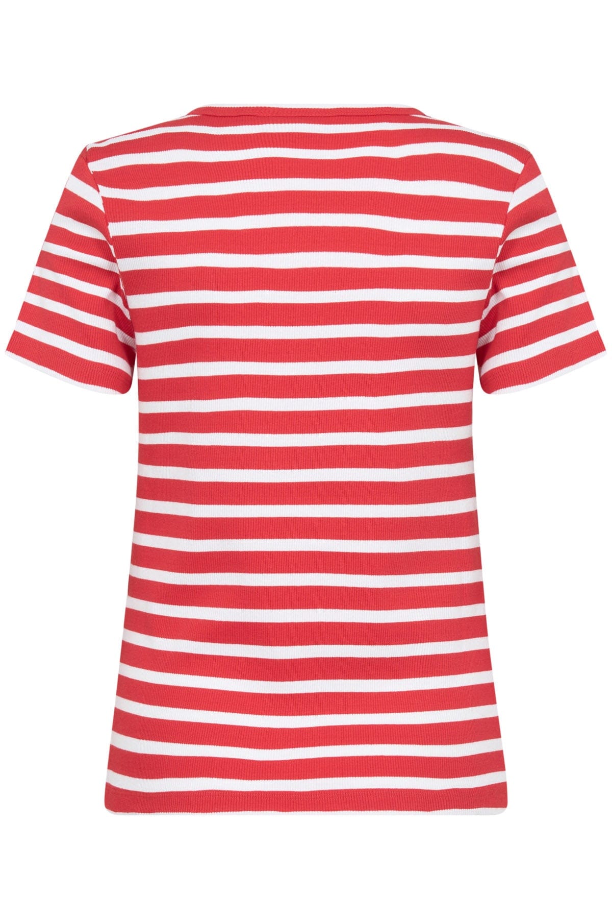 Saint Tropez Aster Stripe T-Shirt - Flame White Stripe
