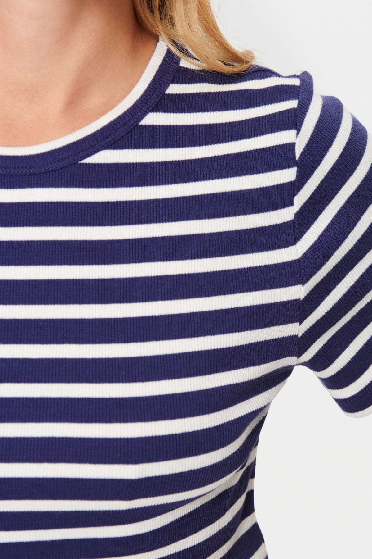 Saint Tropez Aster Stripe T-Shirt - Patriot Blue