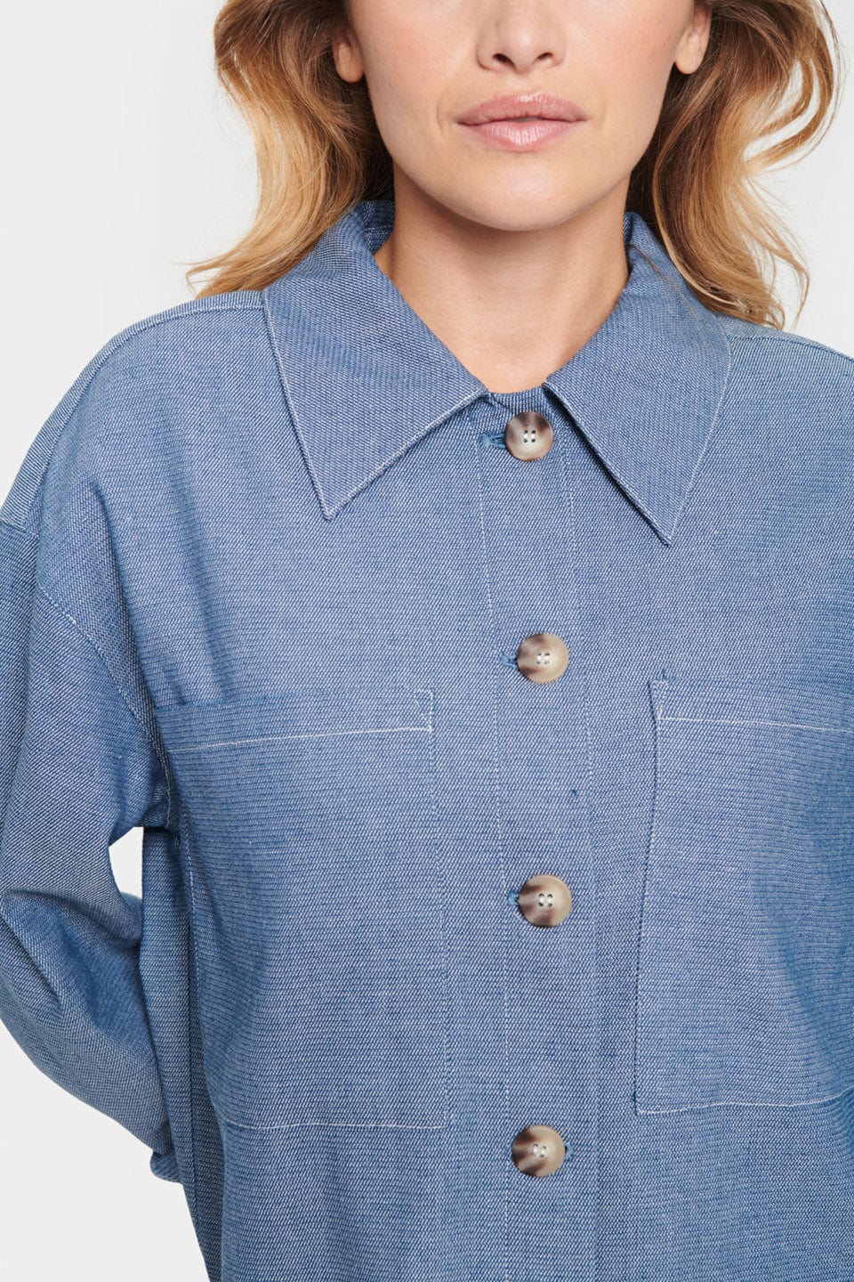 Saint Tropez Cija Short Jacket - Ombre Blue
