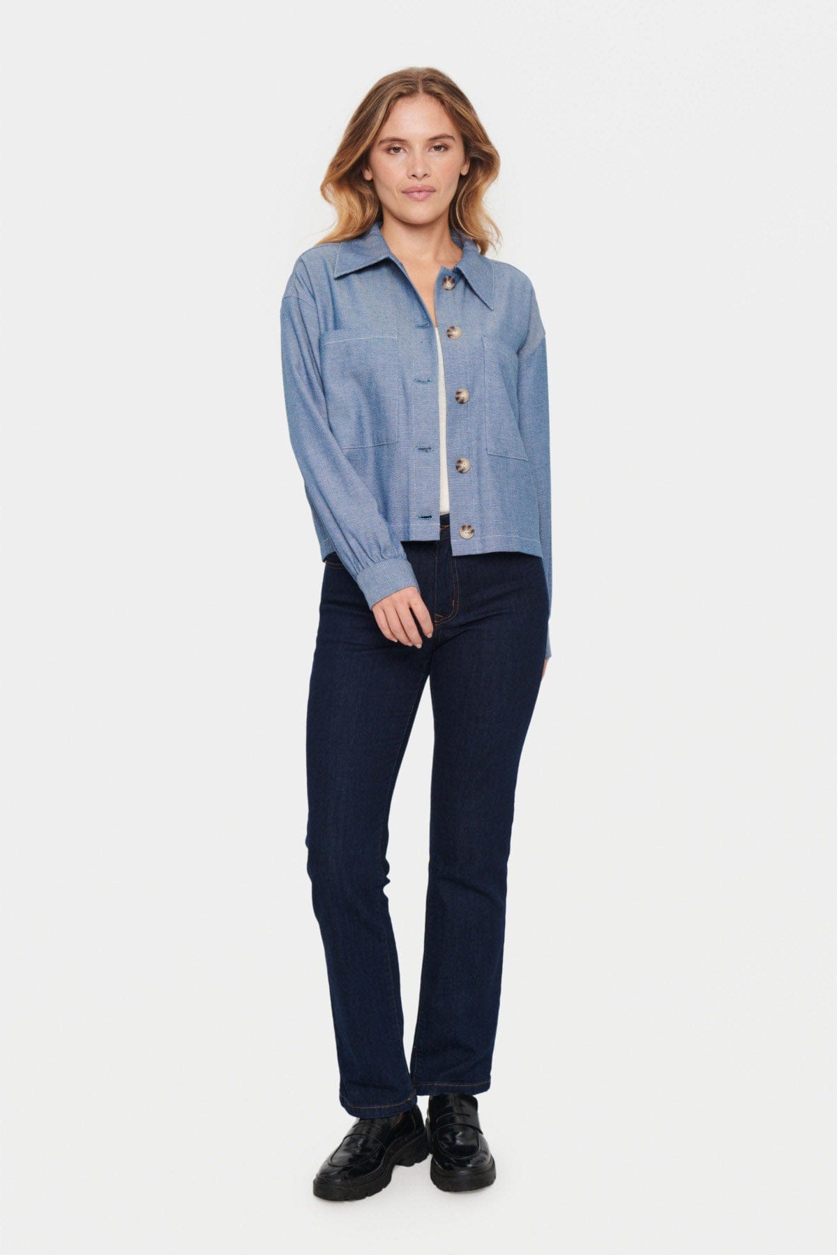 Saint Tropez Cija Short Jacket - Ombre Blue