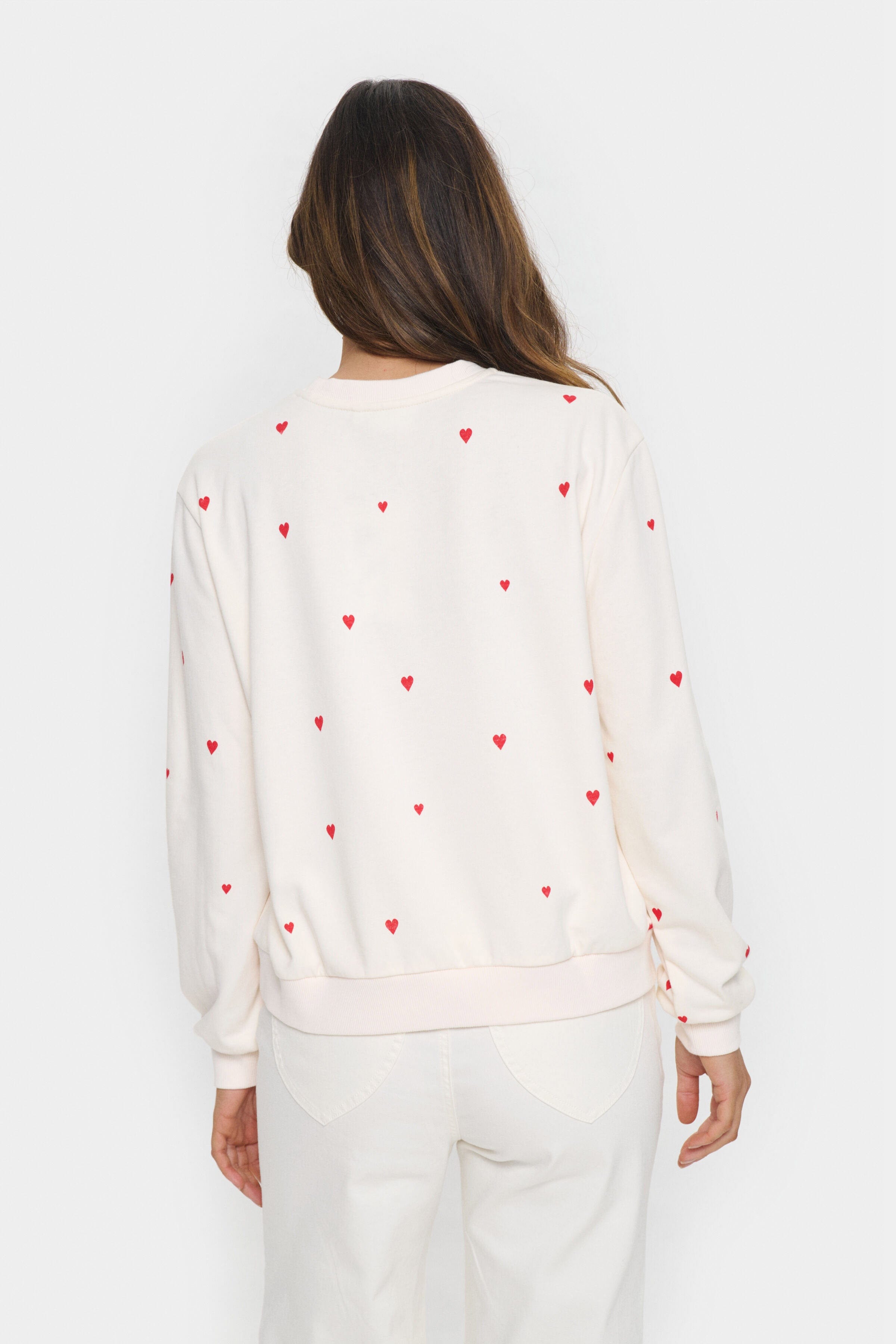Saint Tropez Dagna Printed Sweatshirt - Ice Flame Hearts