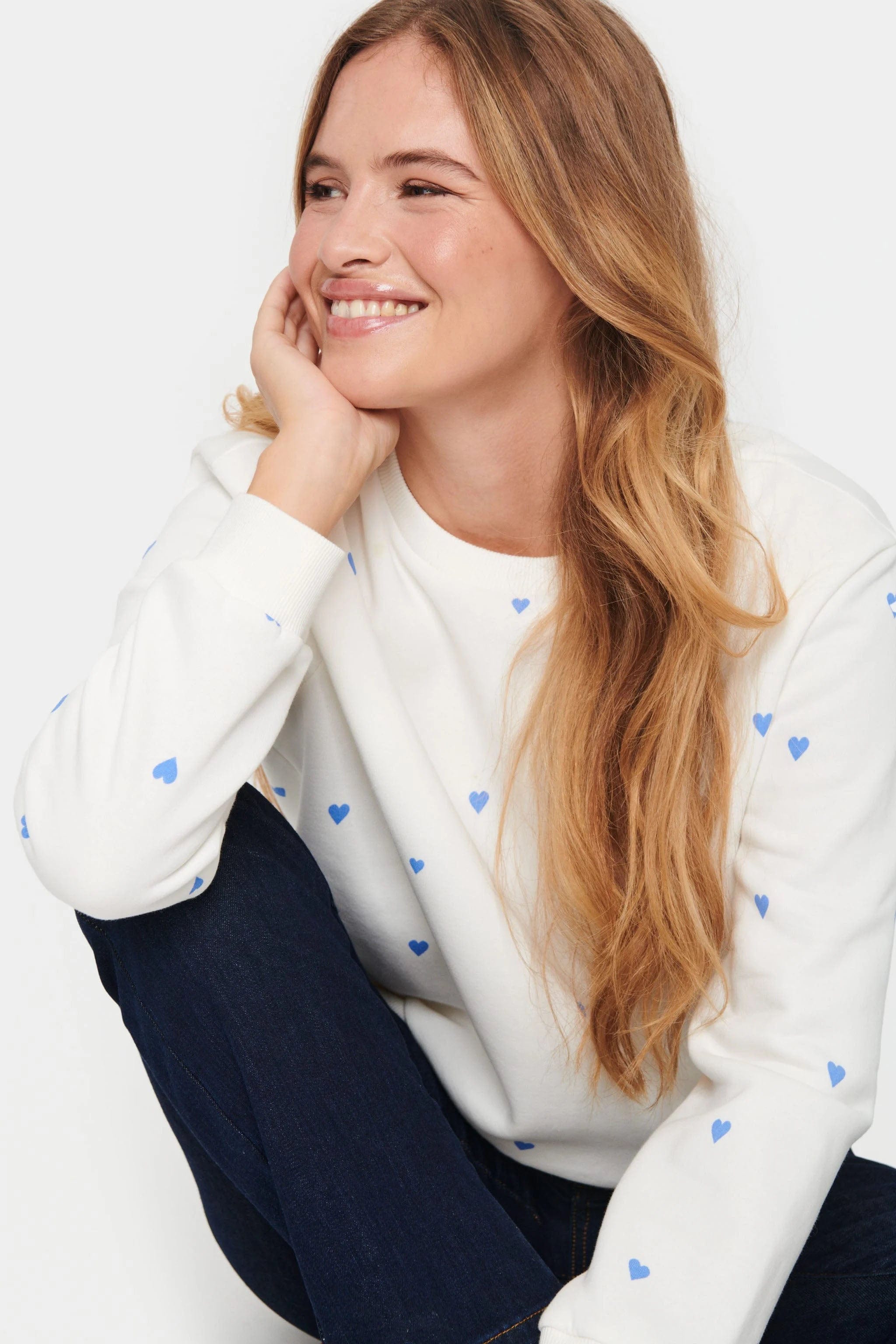 Saint Tropez Dagna Printed Sweatshirt - Ultramarine Harts