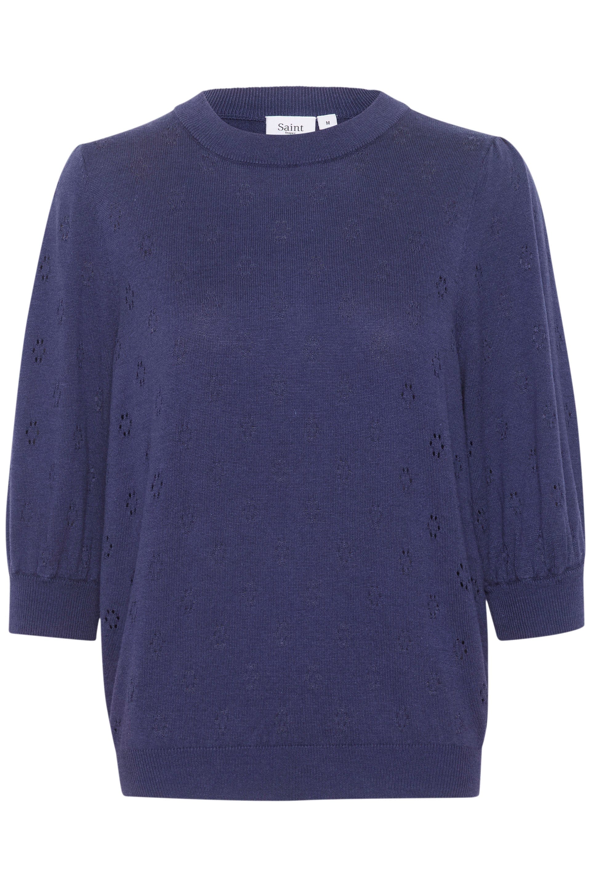 Saint Tropez Doony Short Sleeve Knitted Jumper - Patriot Blue