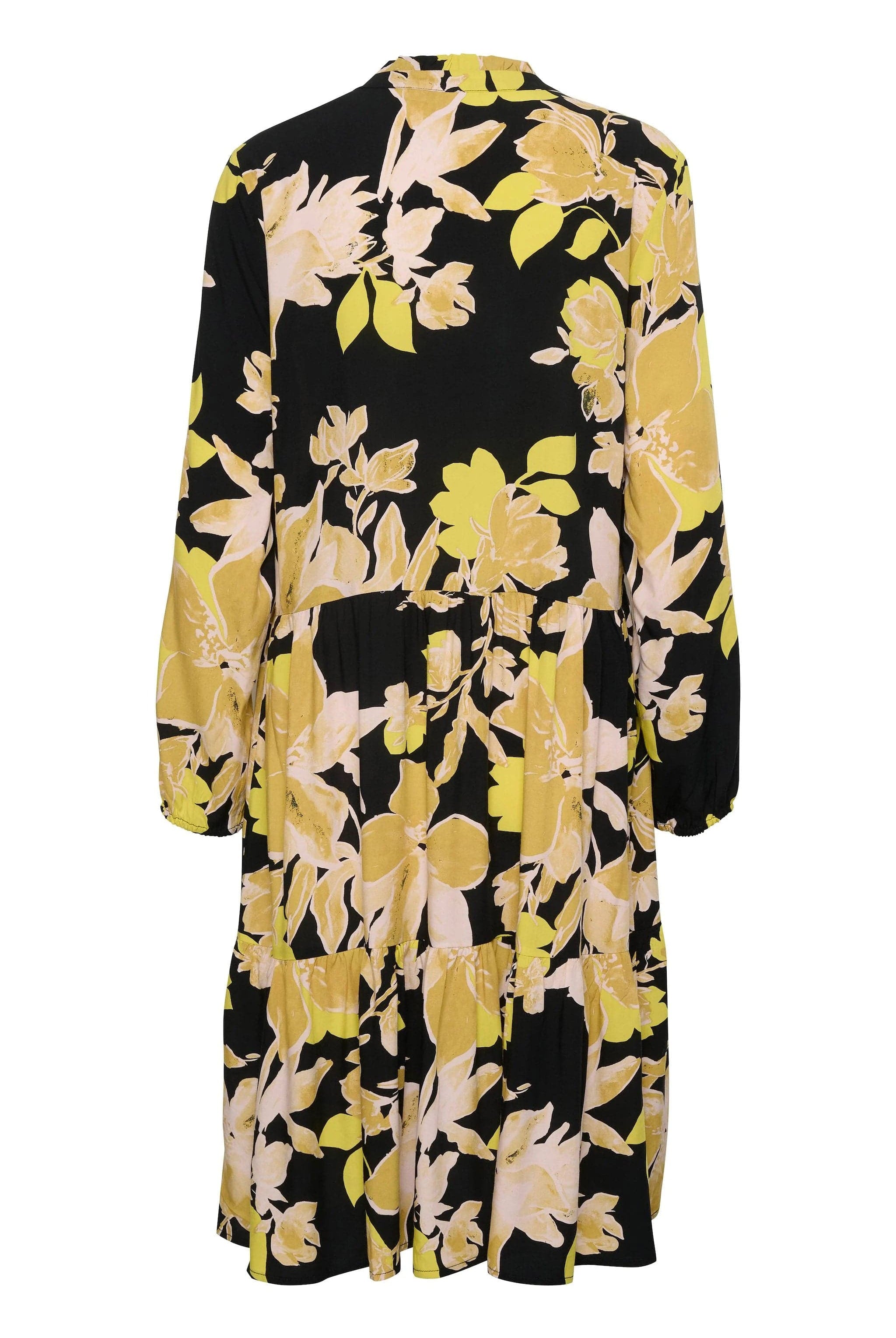 Saint Tropez Eda Long Sleeve Printed Dress - Black Burnished Florals