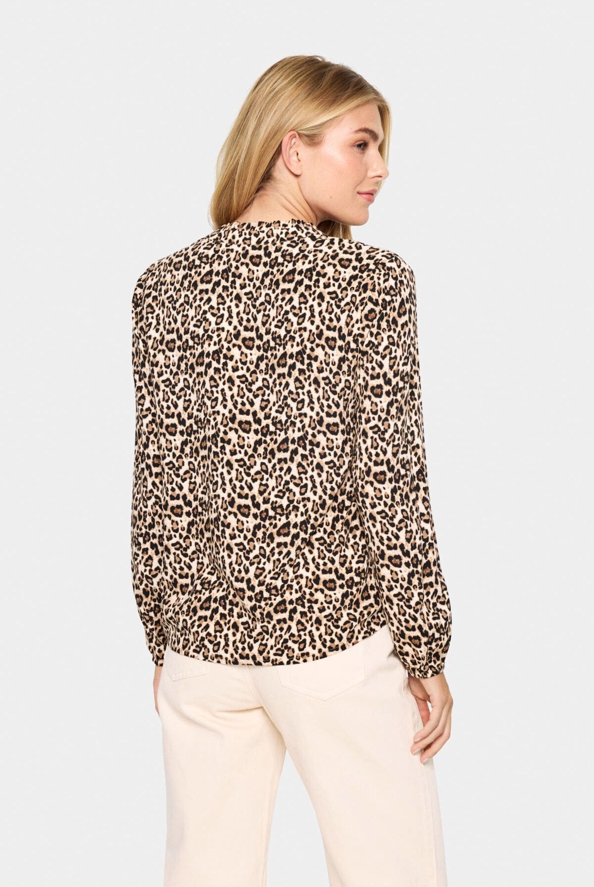 Saint Tropez Eda Printed Blouse - Black Reg Leo