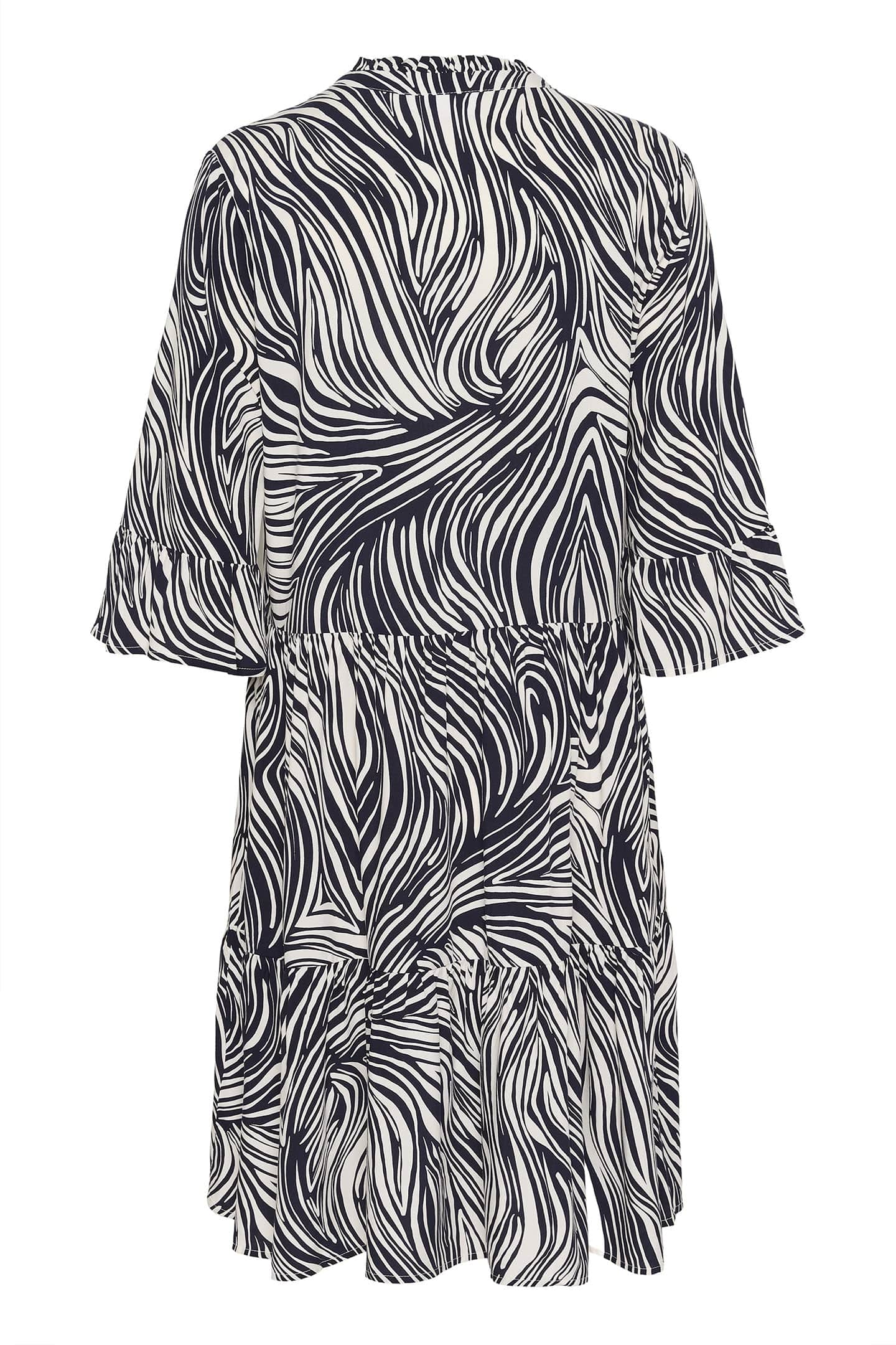 Saint Tropez Eda Printed Dress - Baritone Leaves Strokes