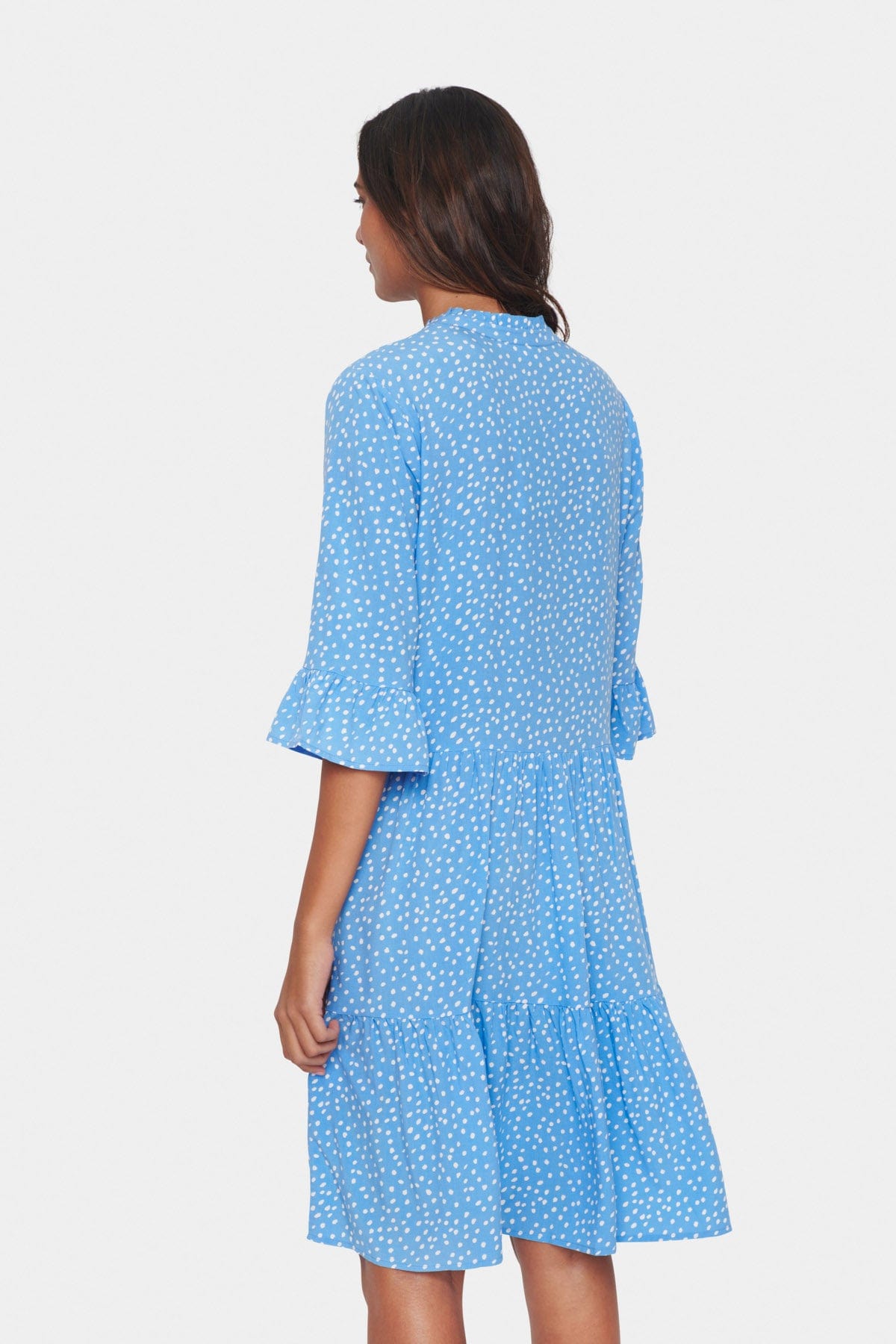 Saint Tropez Eda Printed Dress - Ice Drea Dots