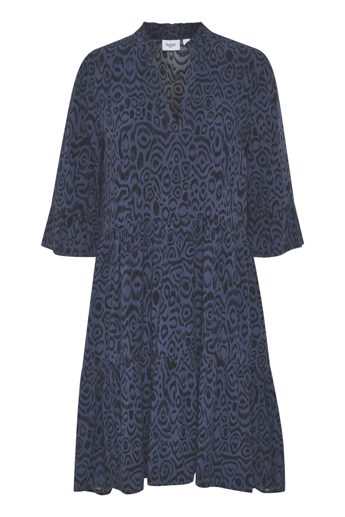 Saint Tropez Eda Printed Dress - Ombre Blue Big Nature Verse