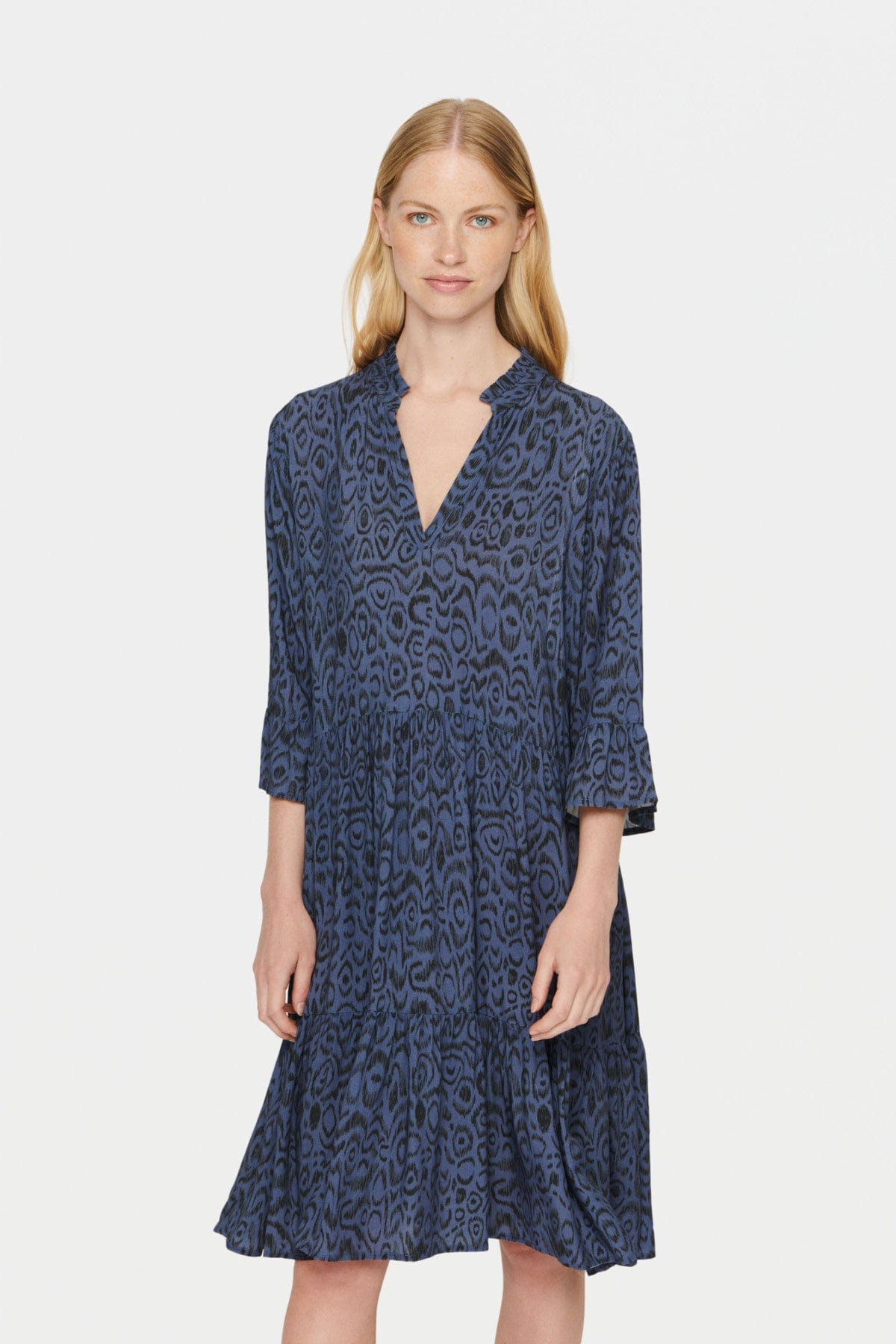 Saint Tropez Eda Printed Dress - Ombre Blue Big Nature Verse