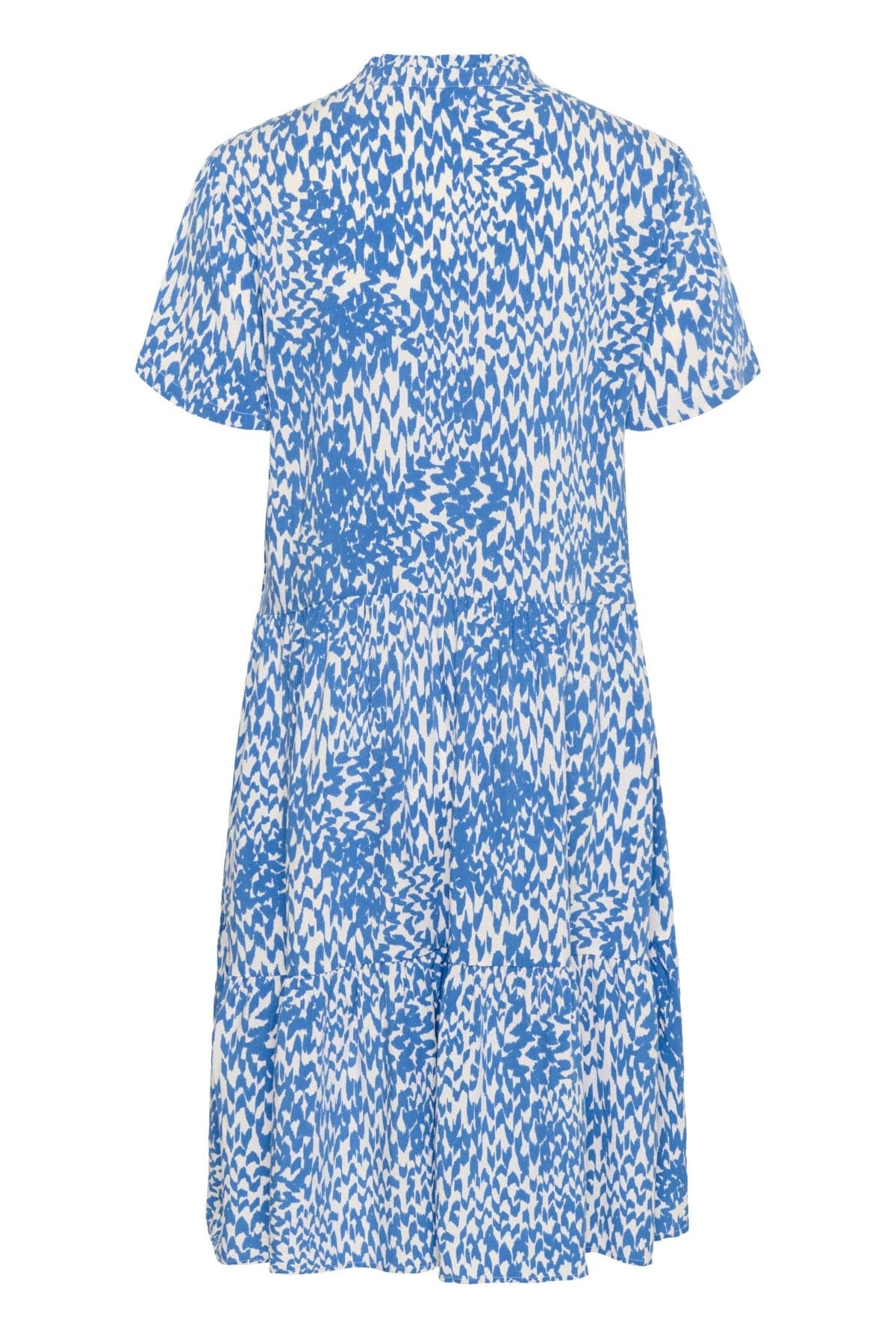 Saint Tropez Eda Printed Short Sleeve Dress - Campanula Soft Zigzag