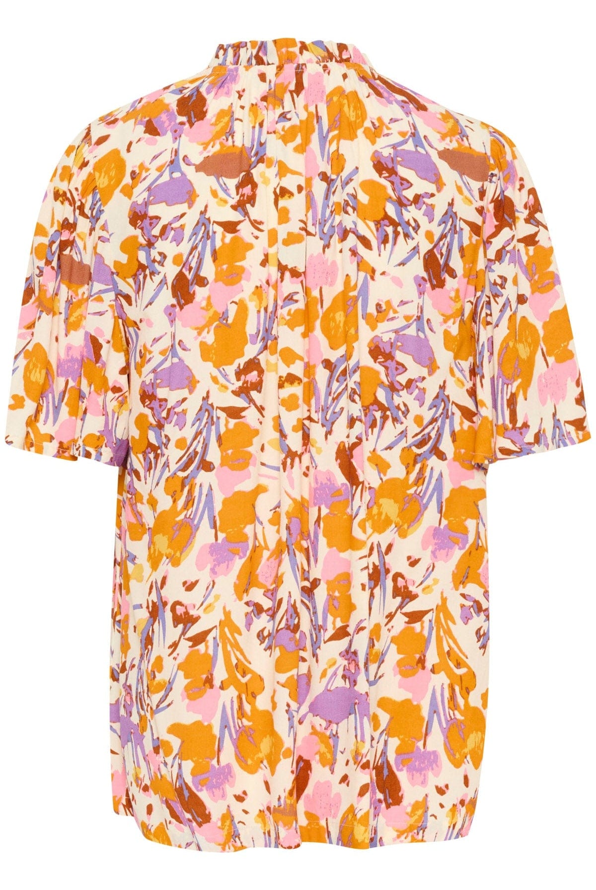 Saint Tropez Eiko Short Sleeve Blouse - Ice Flower Art