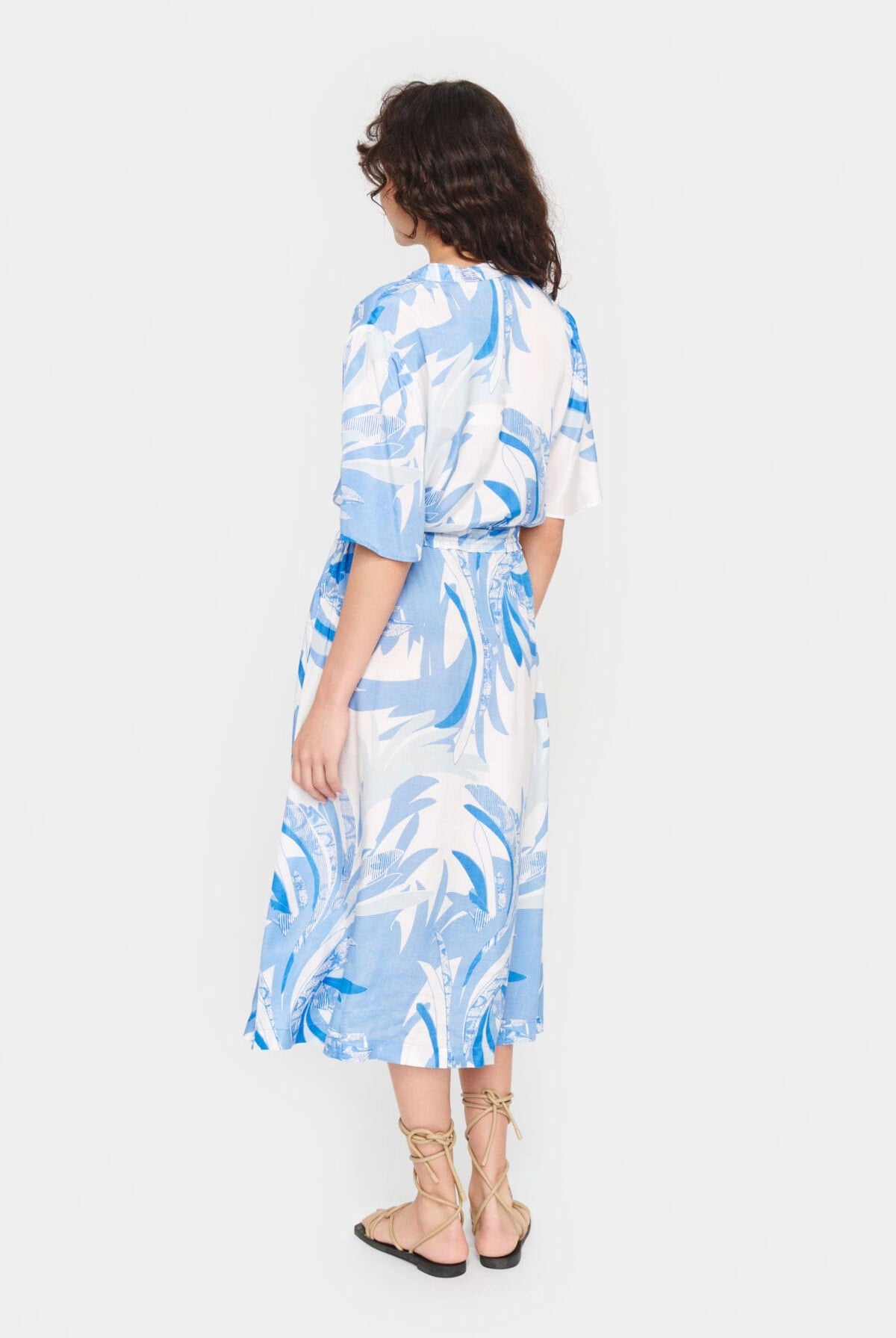 Saint Tropez Evette Printed Midi Dress - Provence Summer Leaves