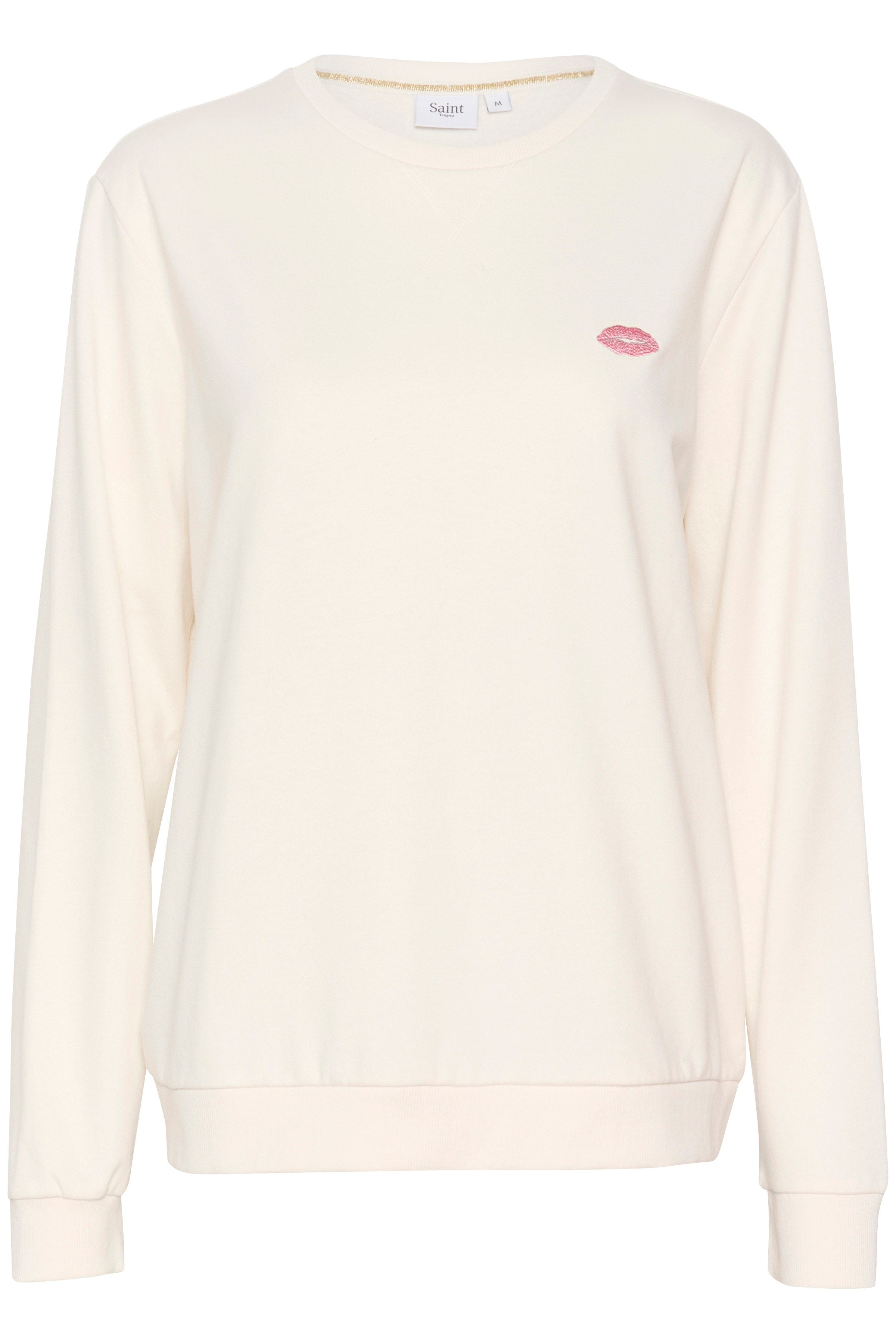Saint Tropez Fanile Embroidered Detail Sweatshirt - Ice