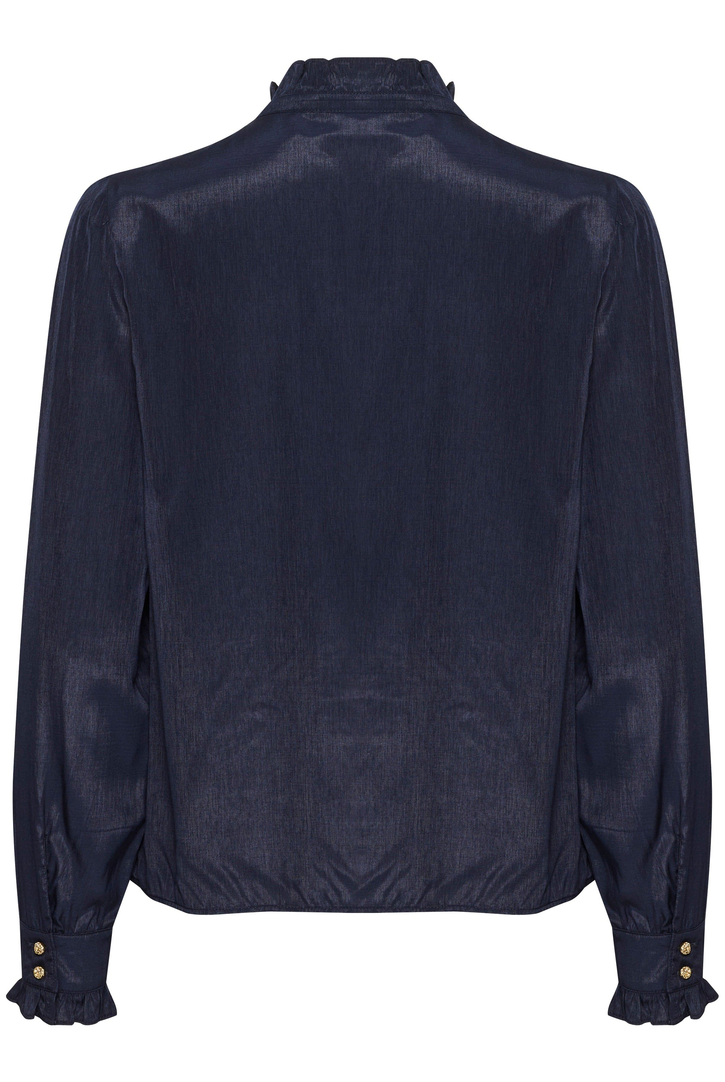 Saint Tropez Felina Frill Detail Shirt - Night Sky