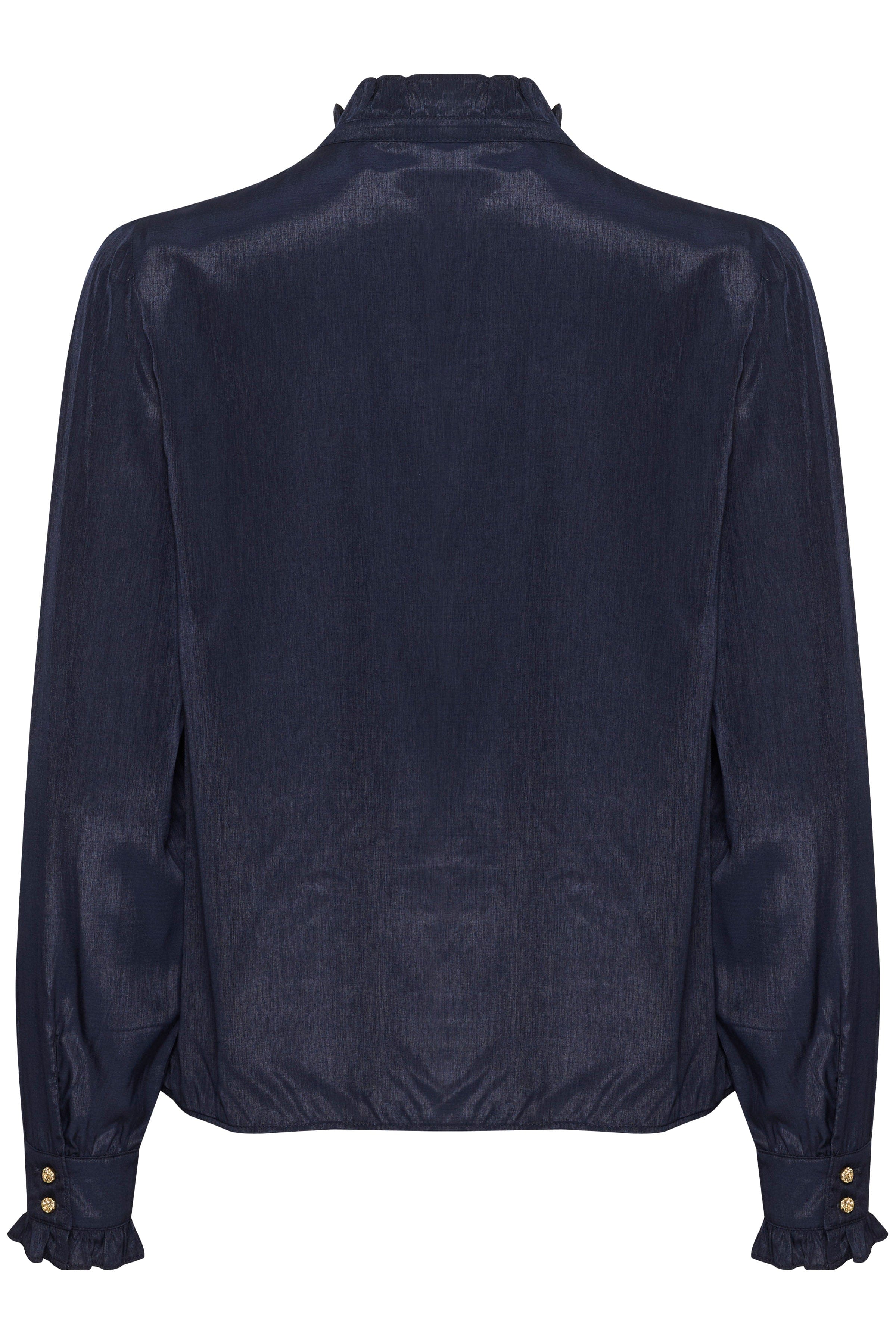 Saint Tropez Felina Frill Detail Shirt - Night Sky