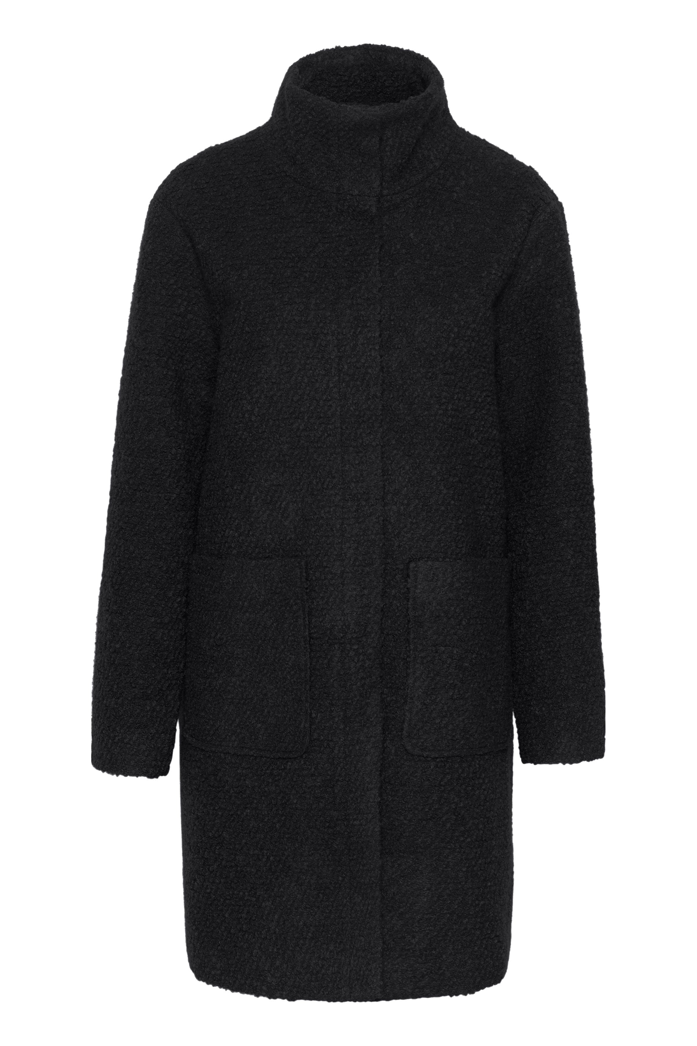 Saint Tropez Ferddy Wool Blend Coat - Black