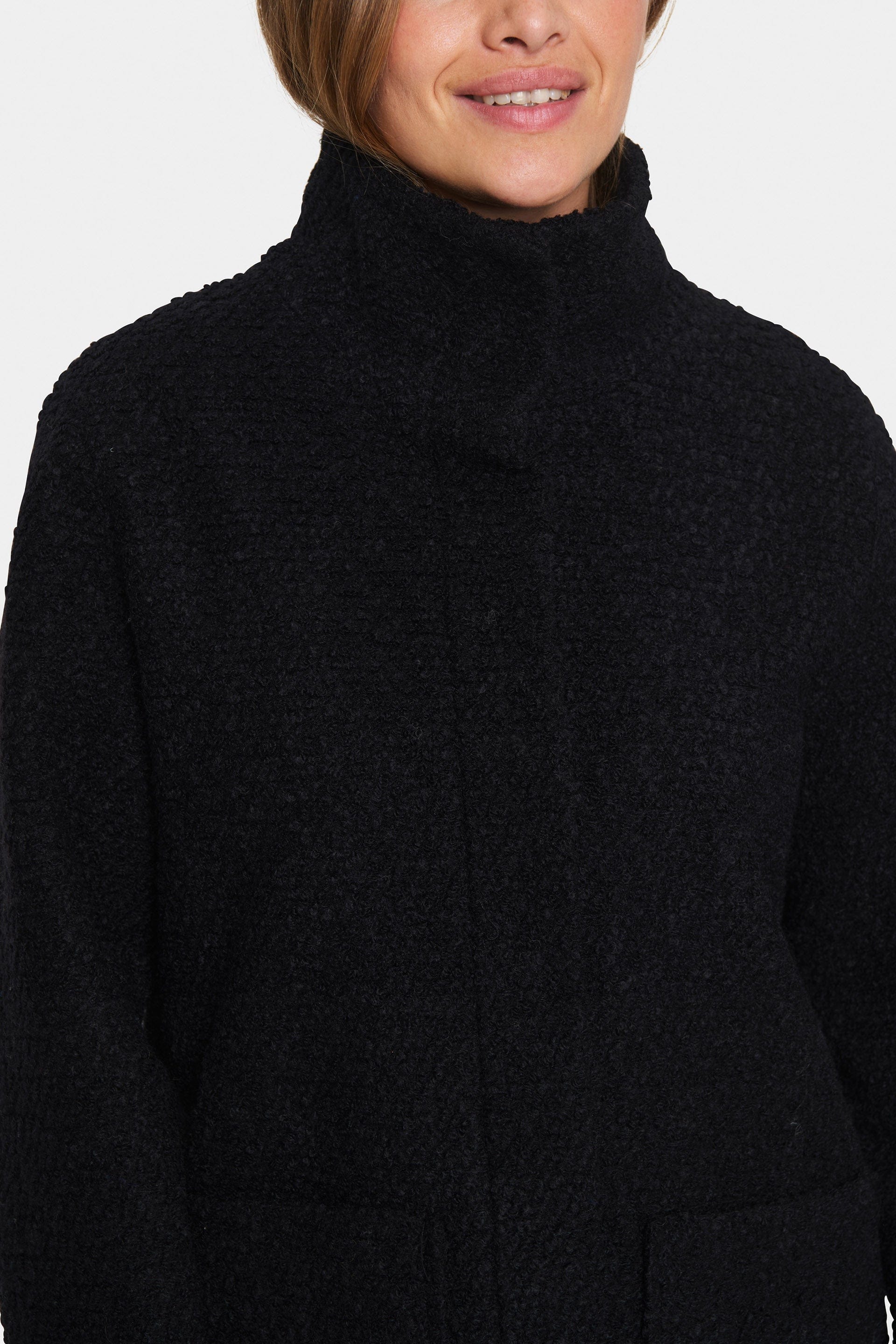 Saint Tropez Ferddy Wool Blend Coat - Black