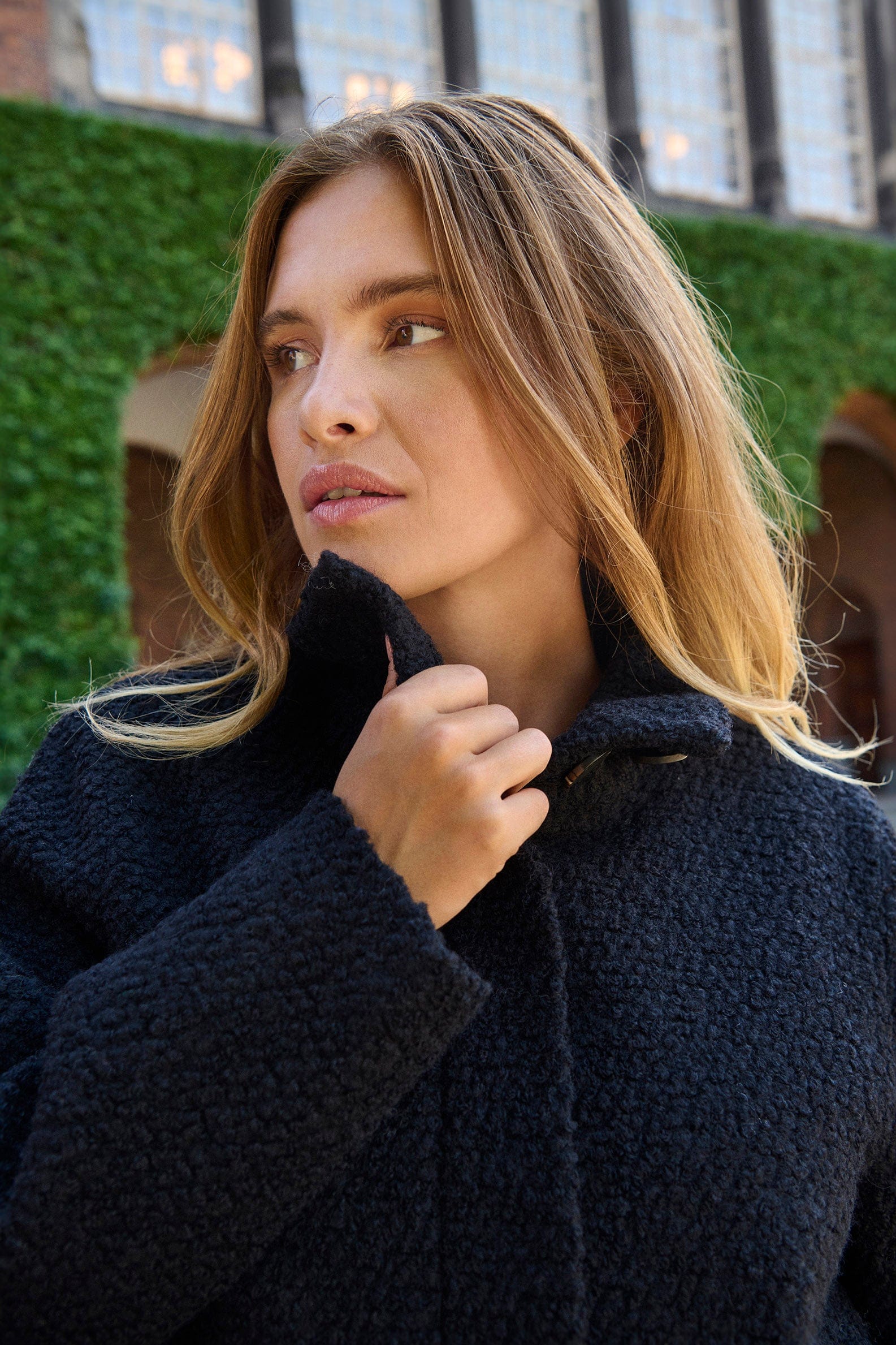 Saint Tropez Ferddy Wool Blend Coat - Black